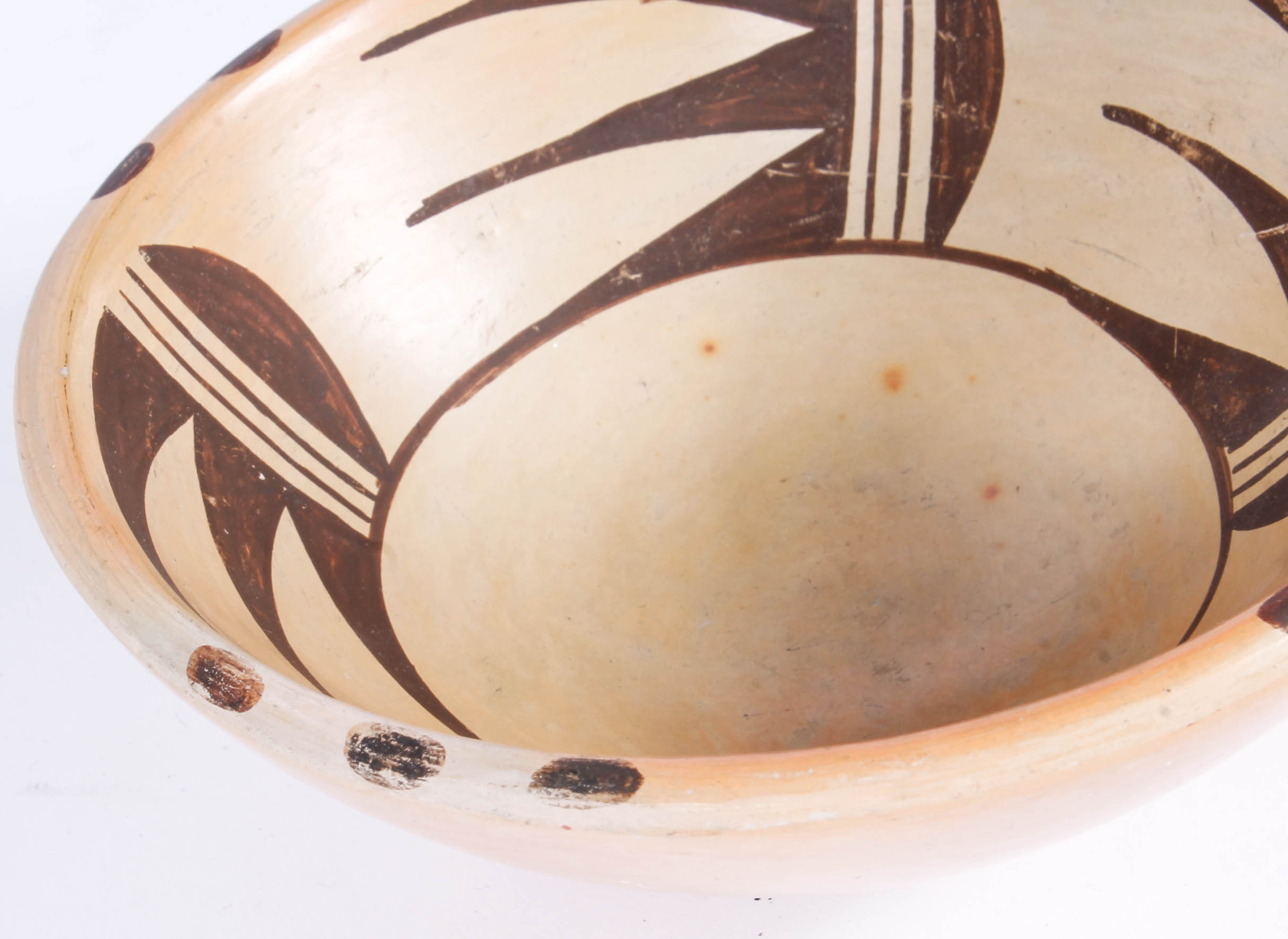Frieda Poleahla Hopi Native American Signed Pottery Bowl