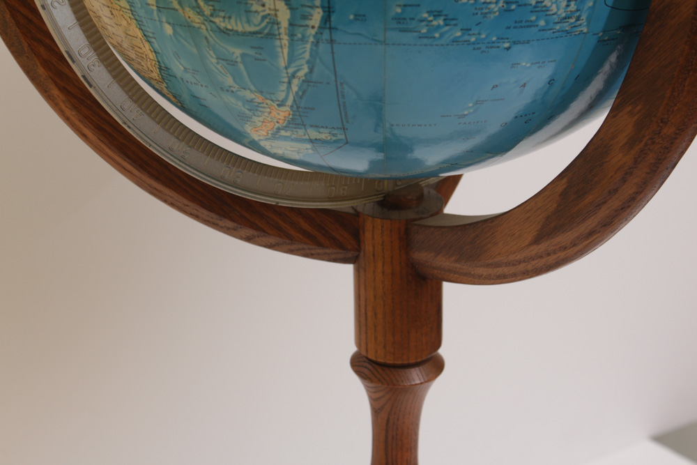 Rand McNally International Globe with Wooden Stand