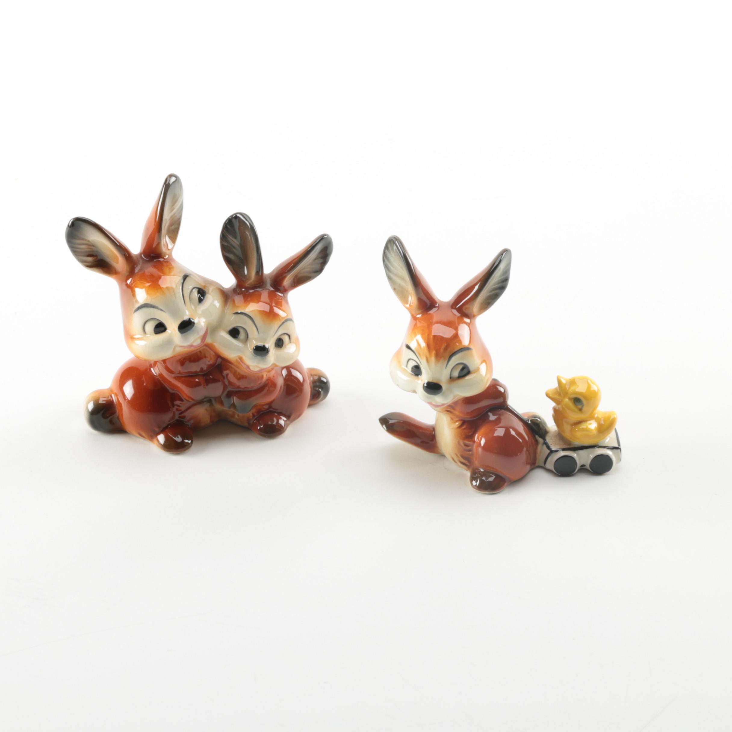 Vintage Goebel Porcelain Rabbit Figurines