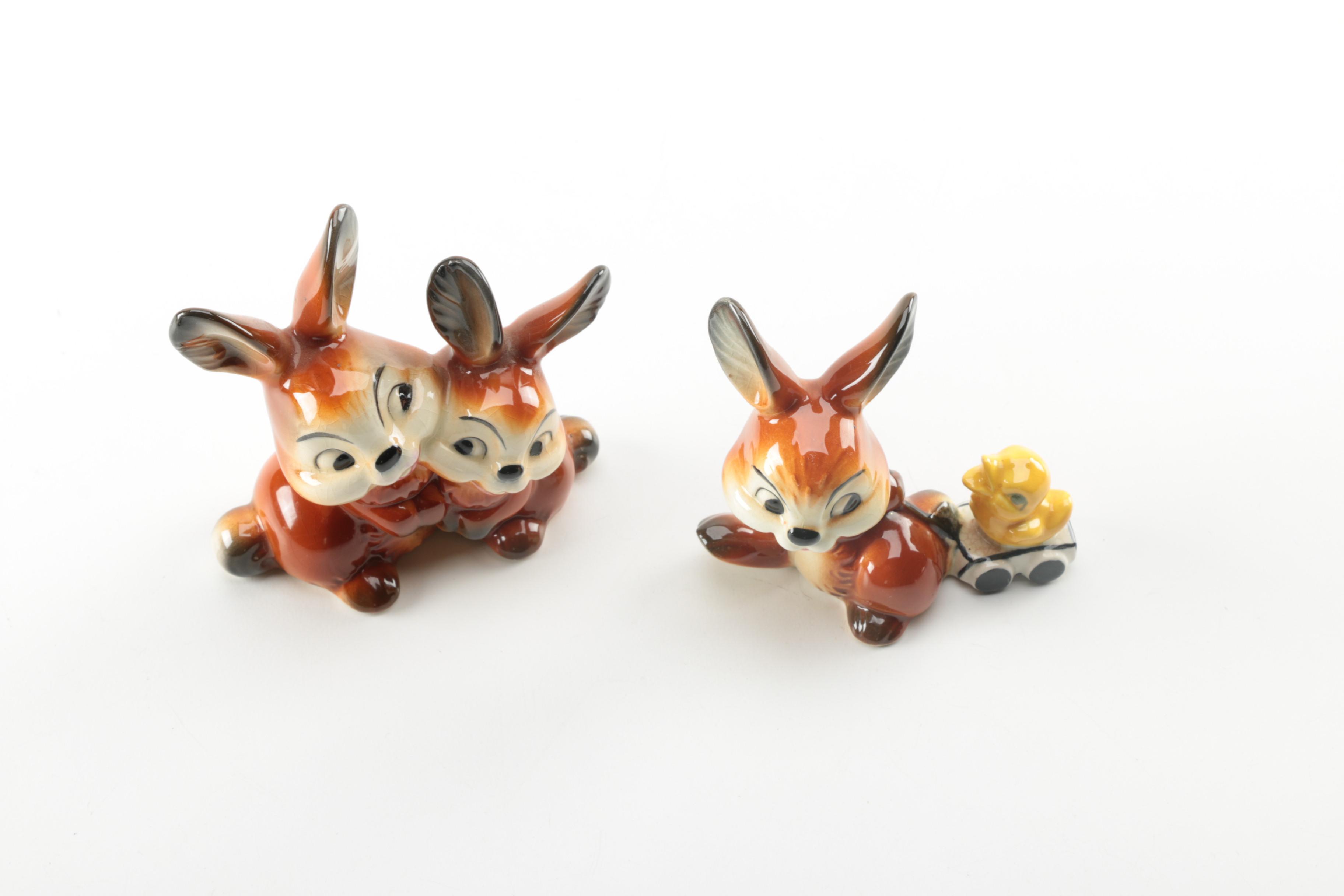 Vintage Goebel Porcelain Rabbit Figurines