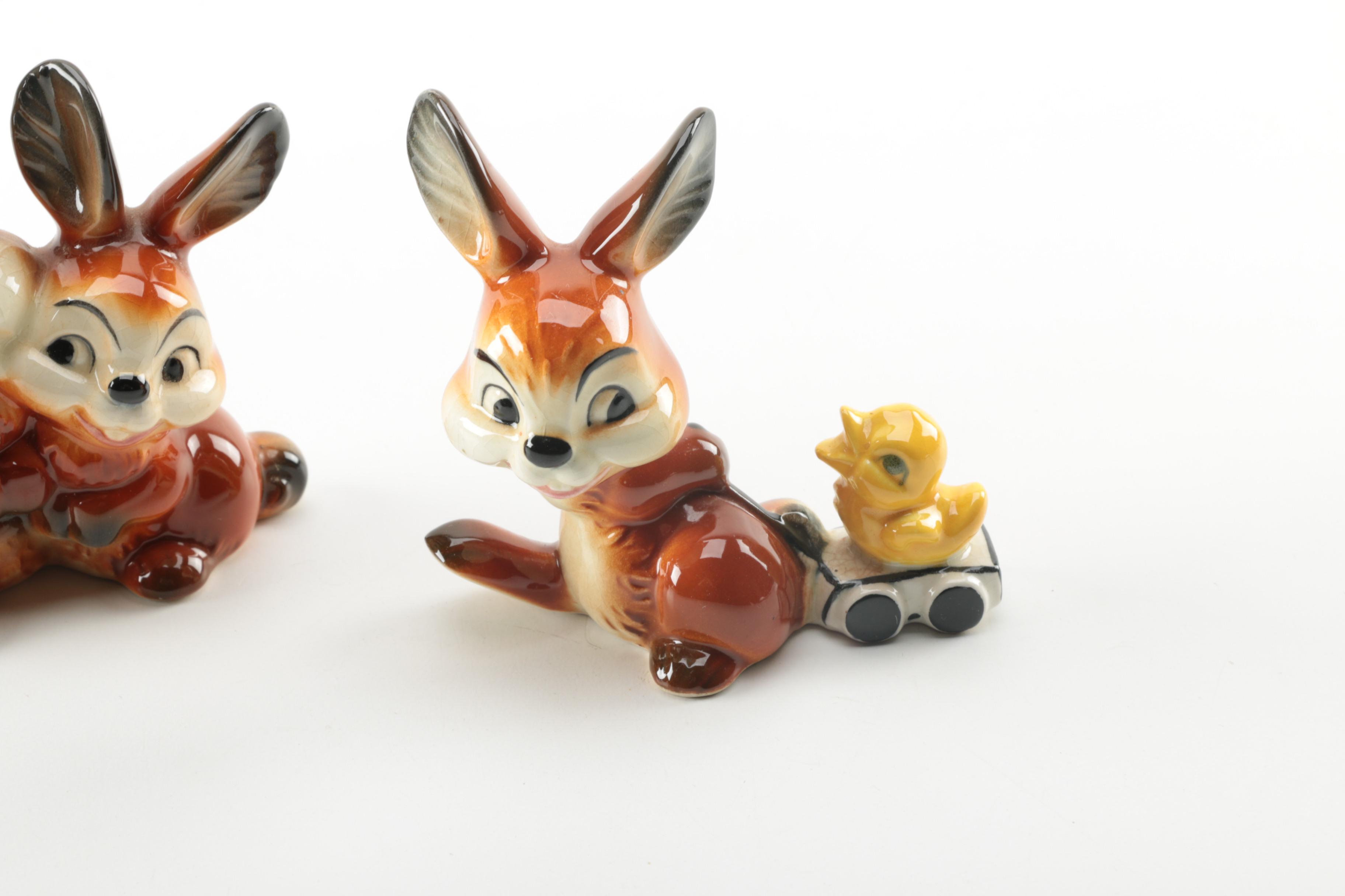 Vintage Goebel Porcelain Rabbit Figurines