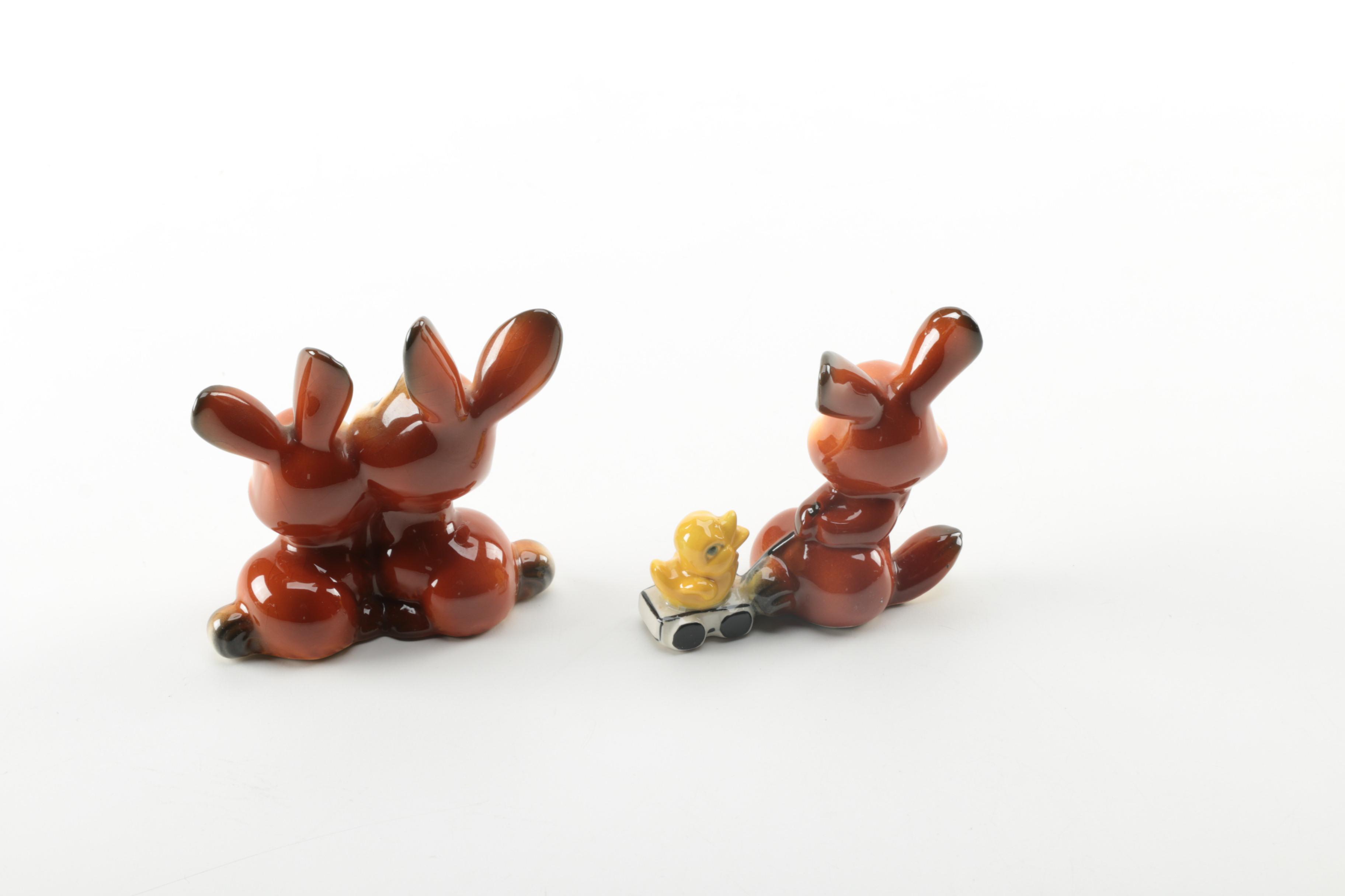Vintage Goebel Porcelain Rabbit Figurines