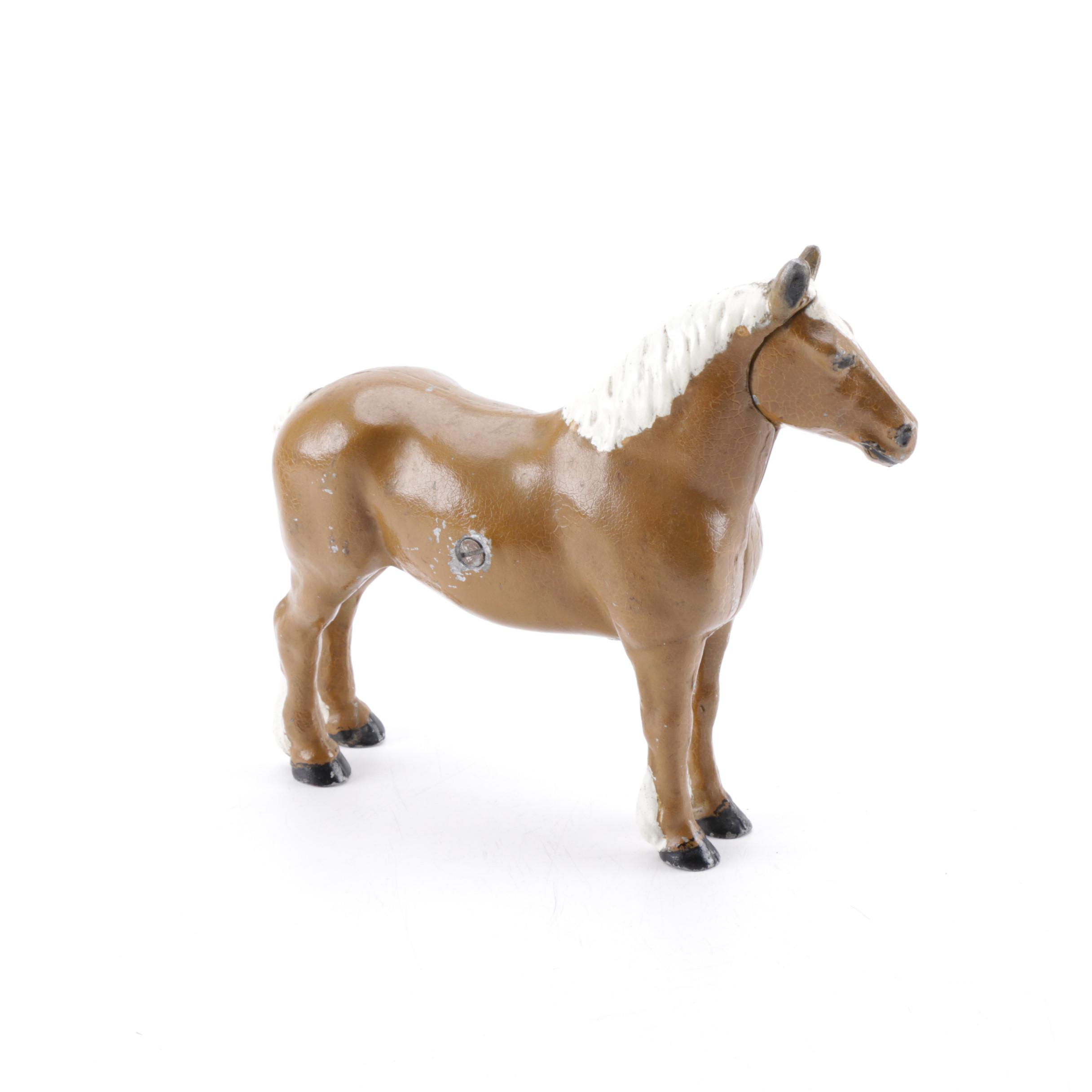 Vintage Cast Iron Belgian Draft Horse Figurine