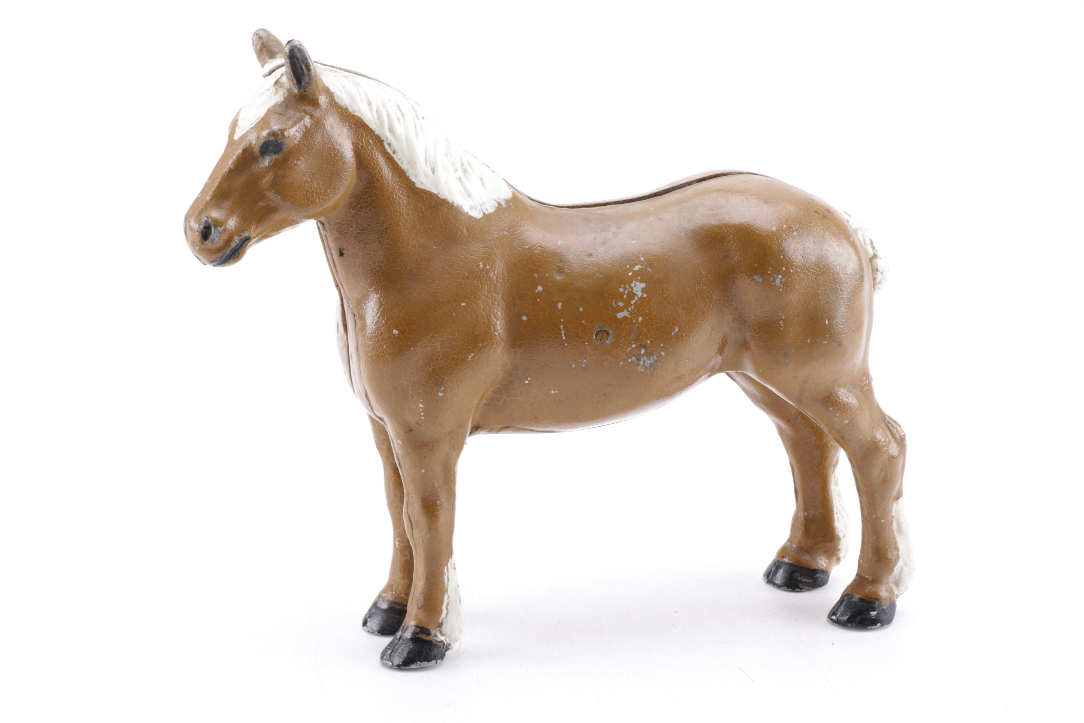 Vintage Cast Iron Belgian Draft Horse Figurine