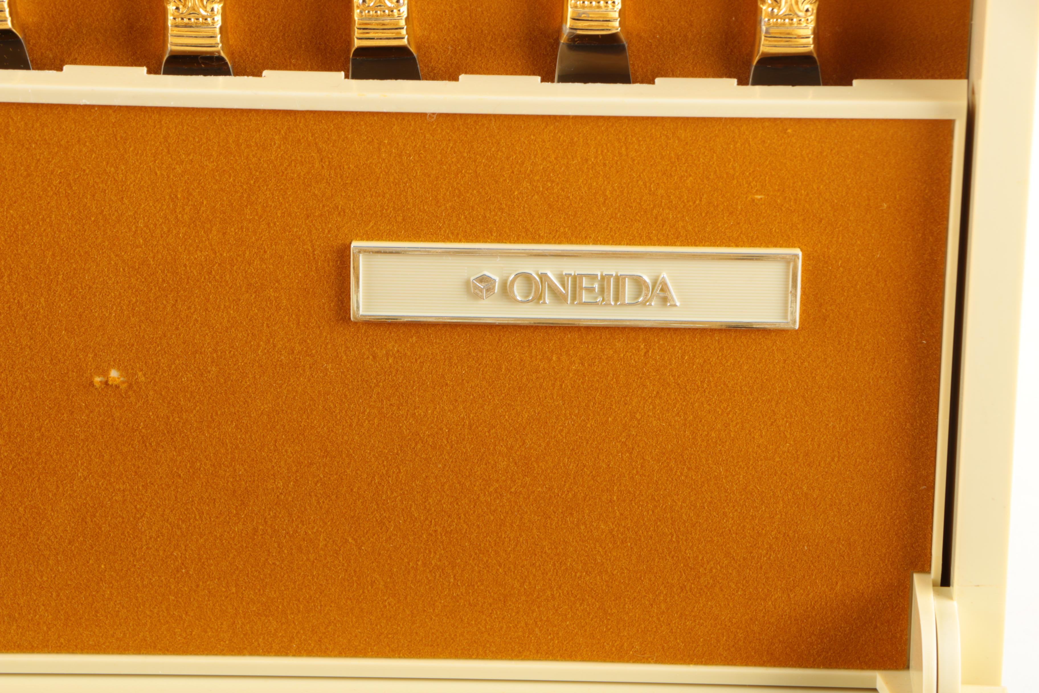 Oxford Hall "Portico" Gold-Toned Stainless Flatware Set