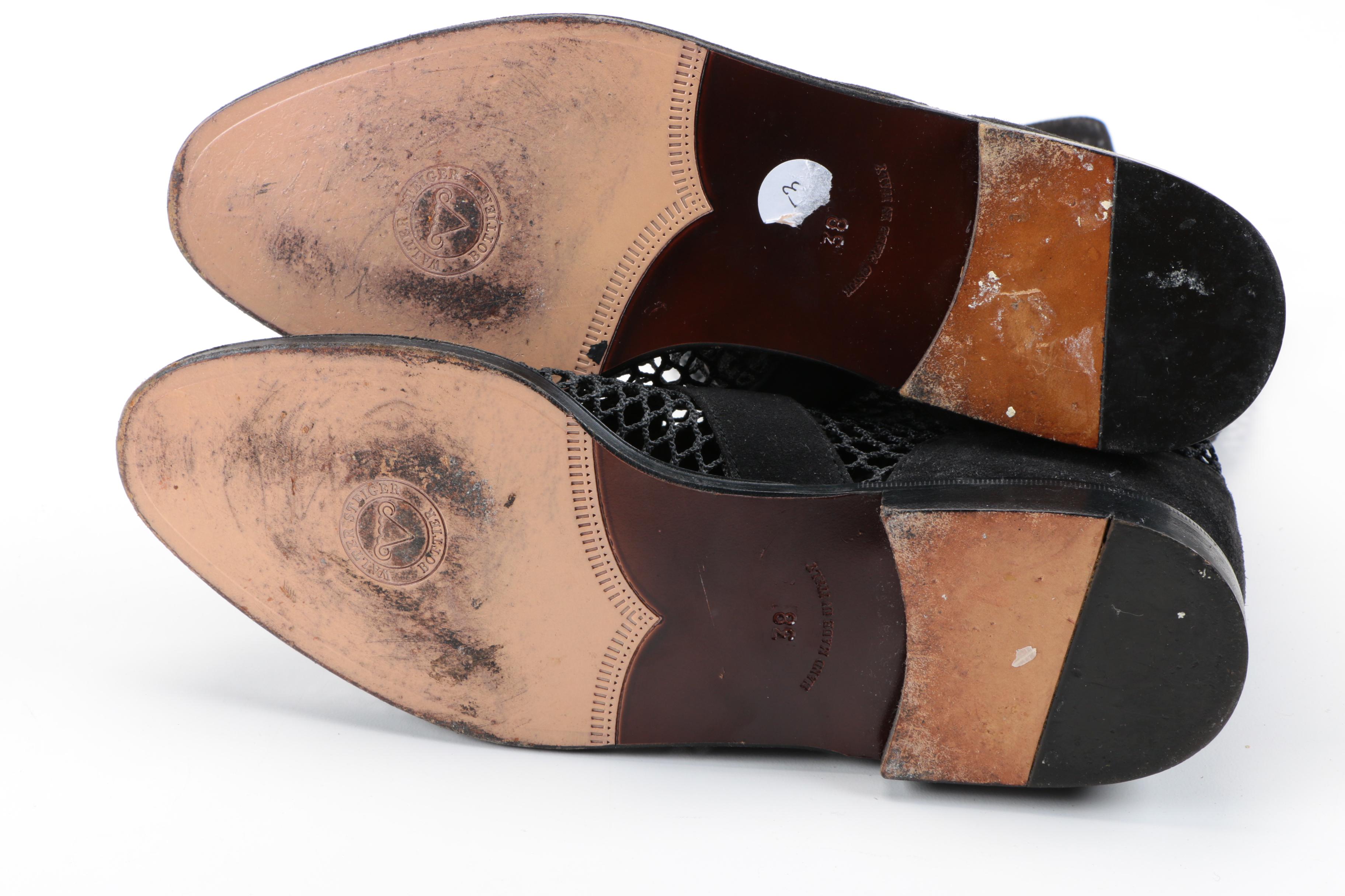 Walter Steiger Suede and Mesh Boots