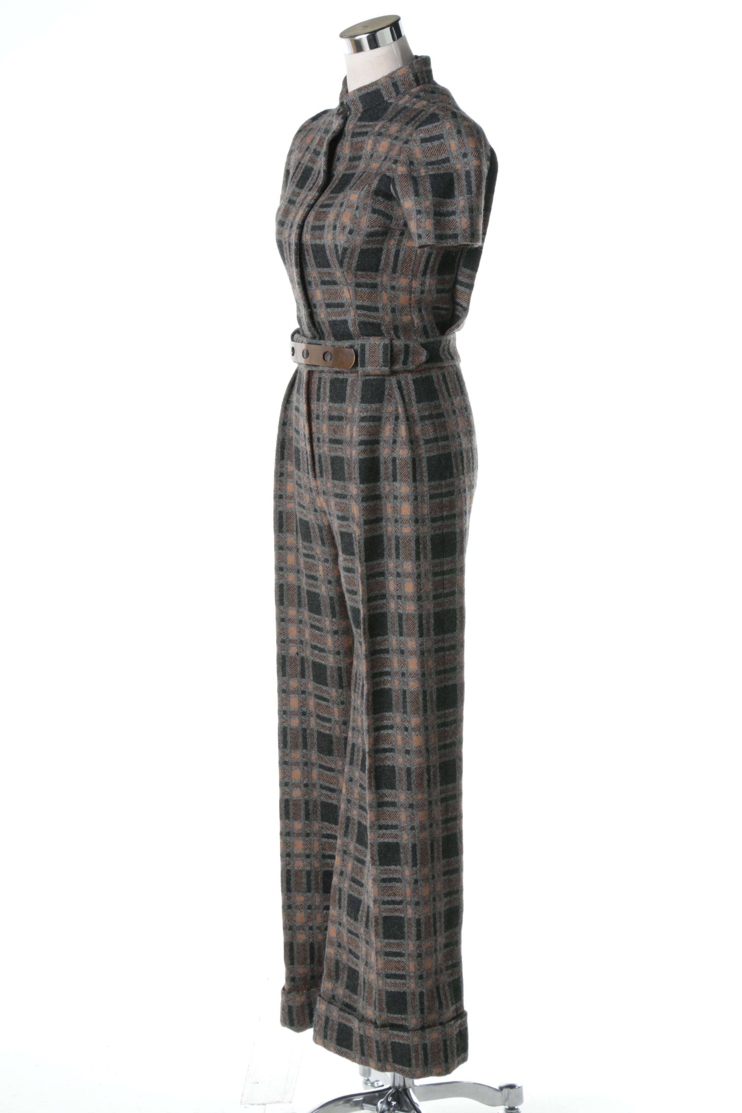 Vintage Cardinali Short Sleeve Jumpsuit with Matching Hat