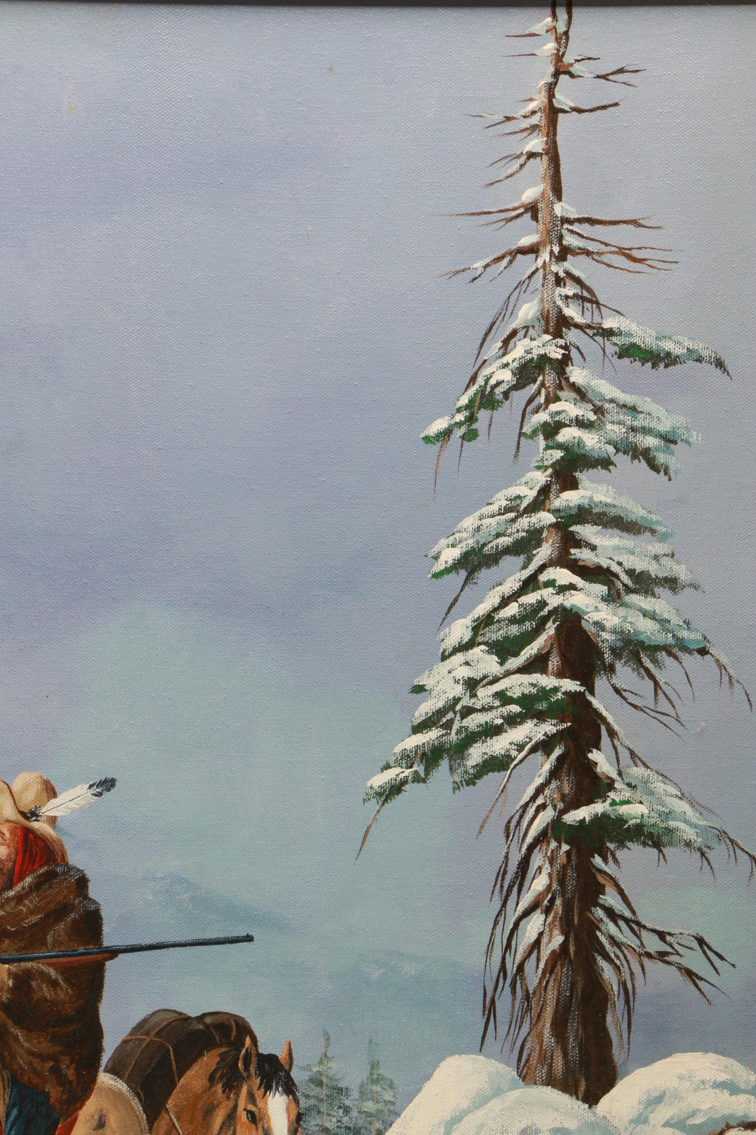 H. Murray Oil Painting of an Outdoors Man