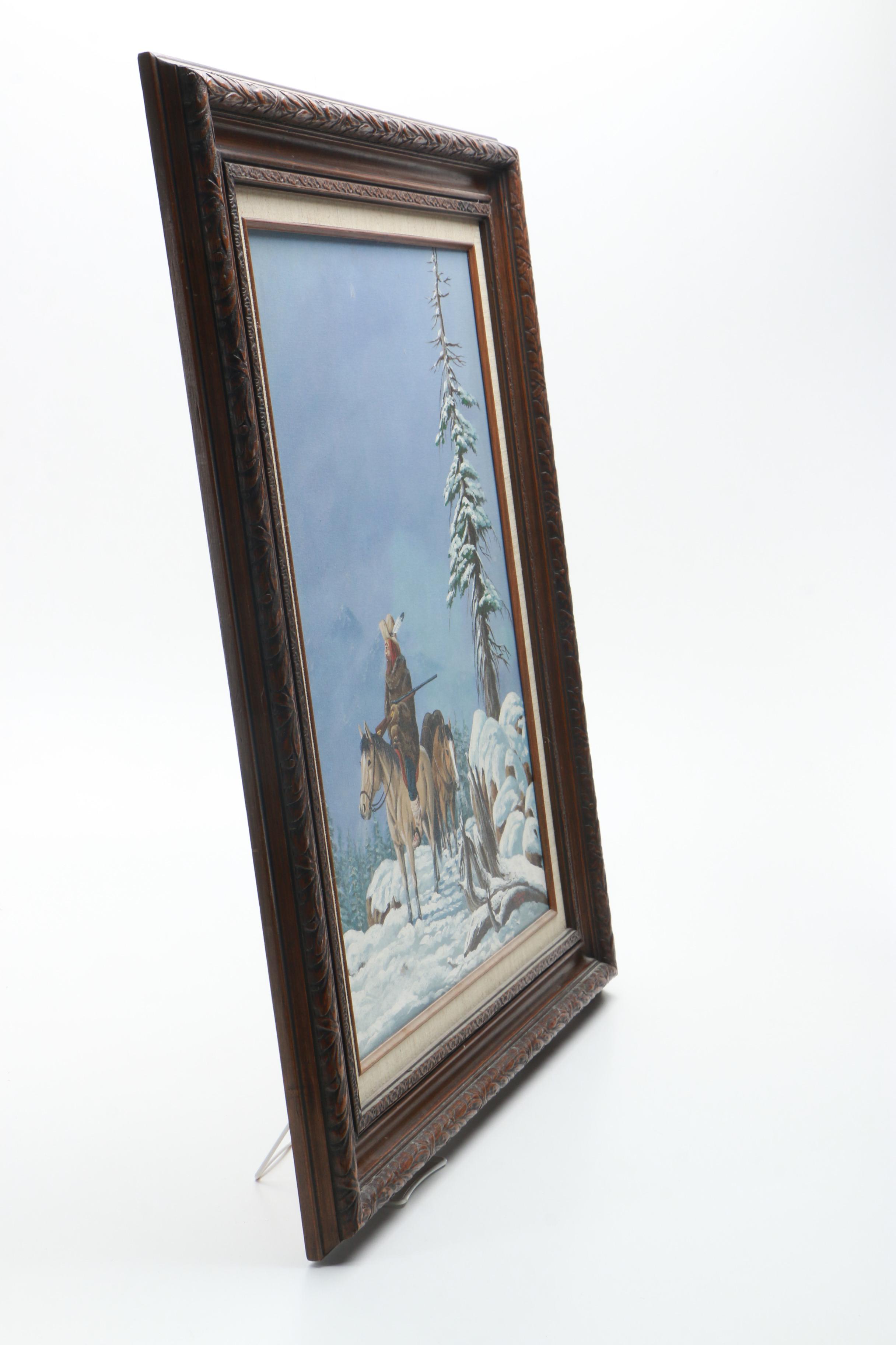 H. Murray Oil Painting of an Outdoors Man