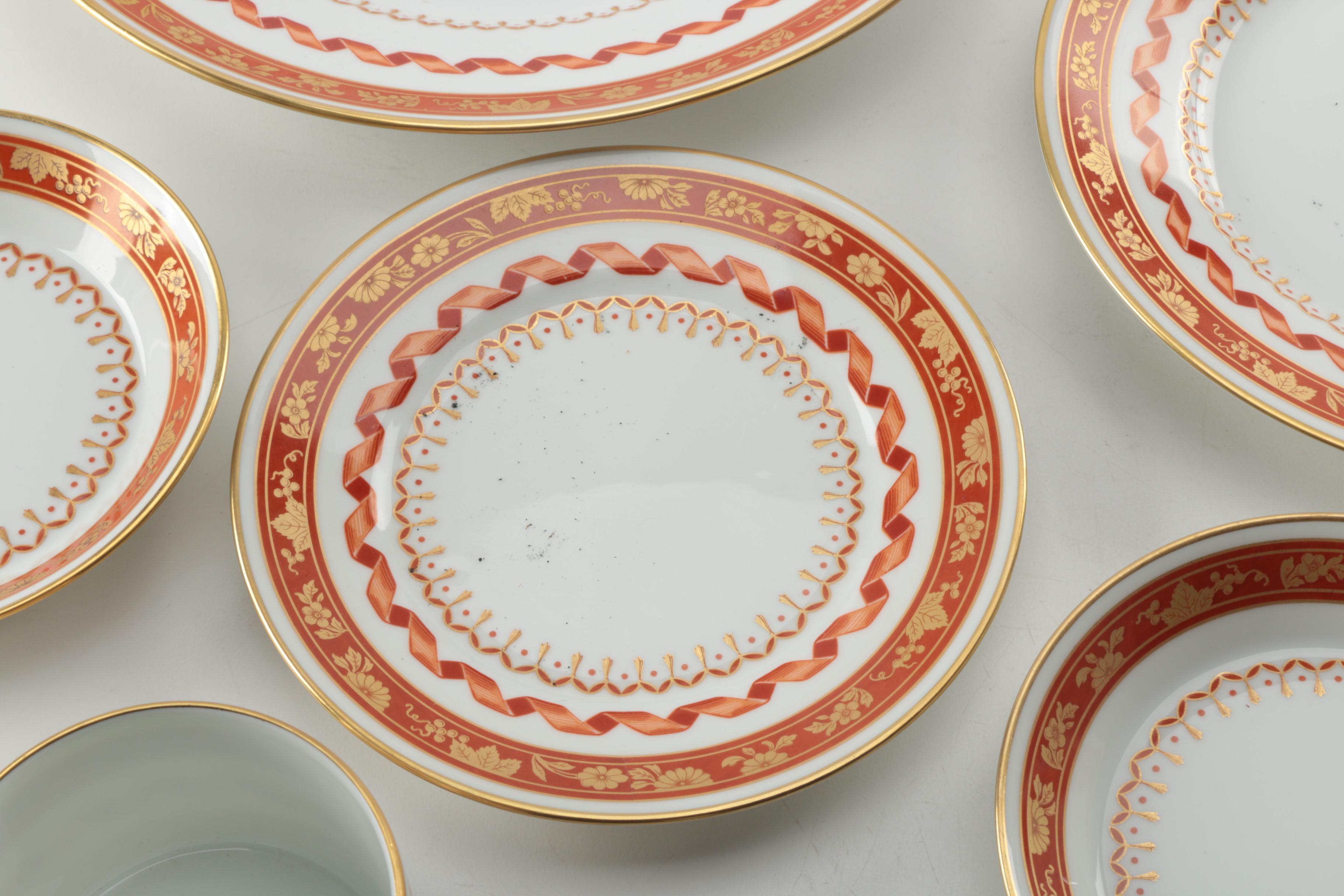 Richard Ginori "Pincio Red" Place Setting