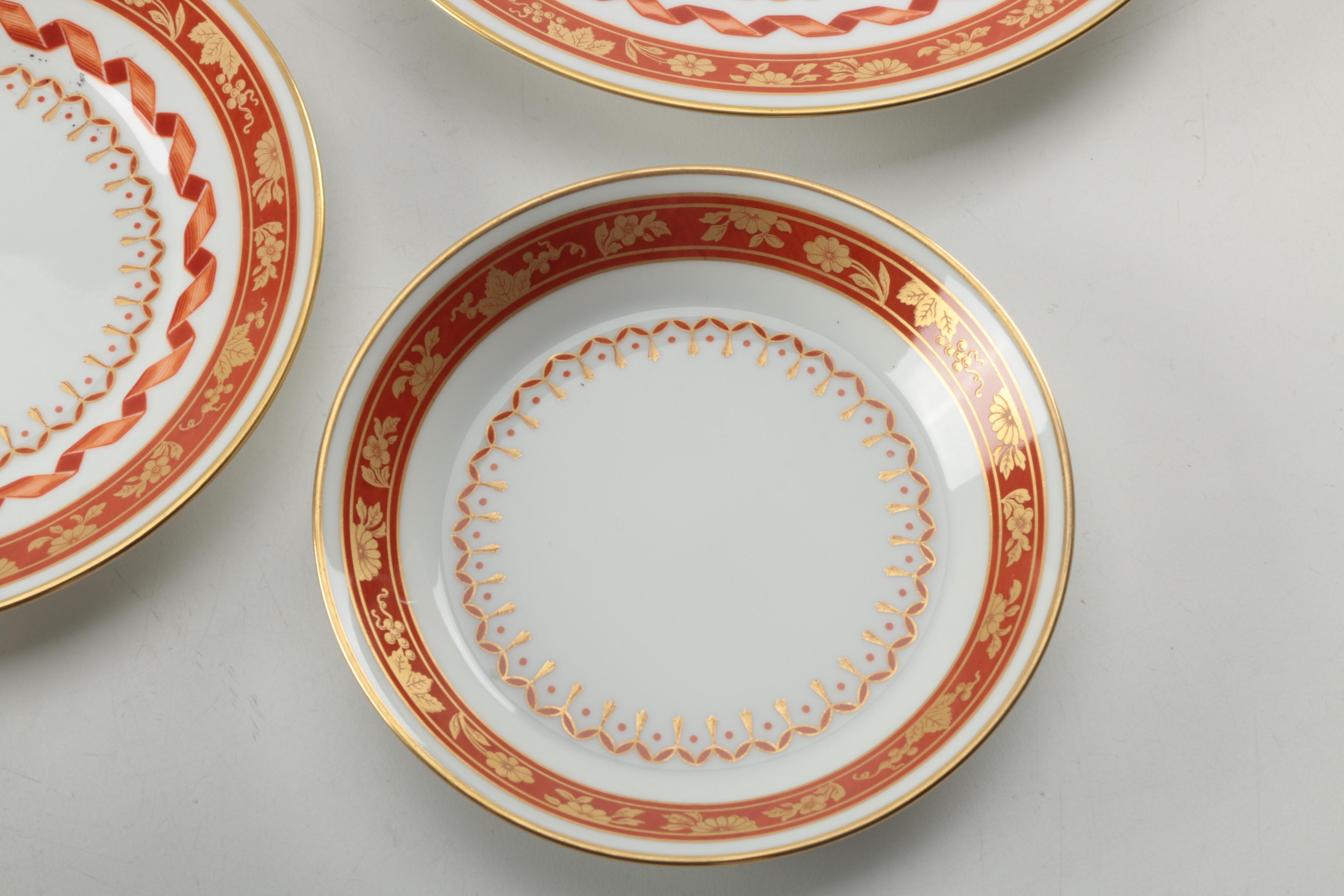 Richard Ginori "Pincio Red" Place Setting