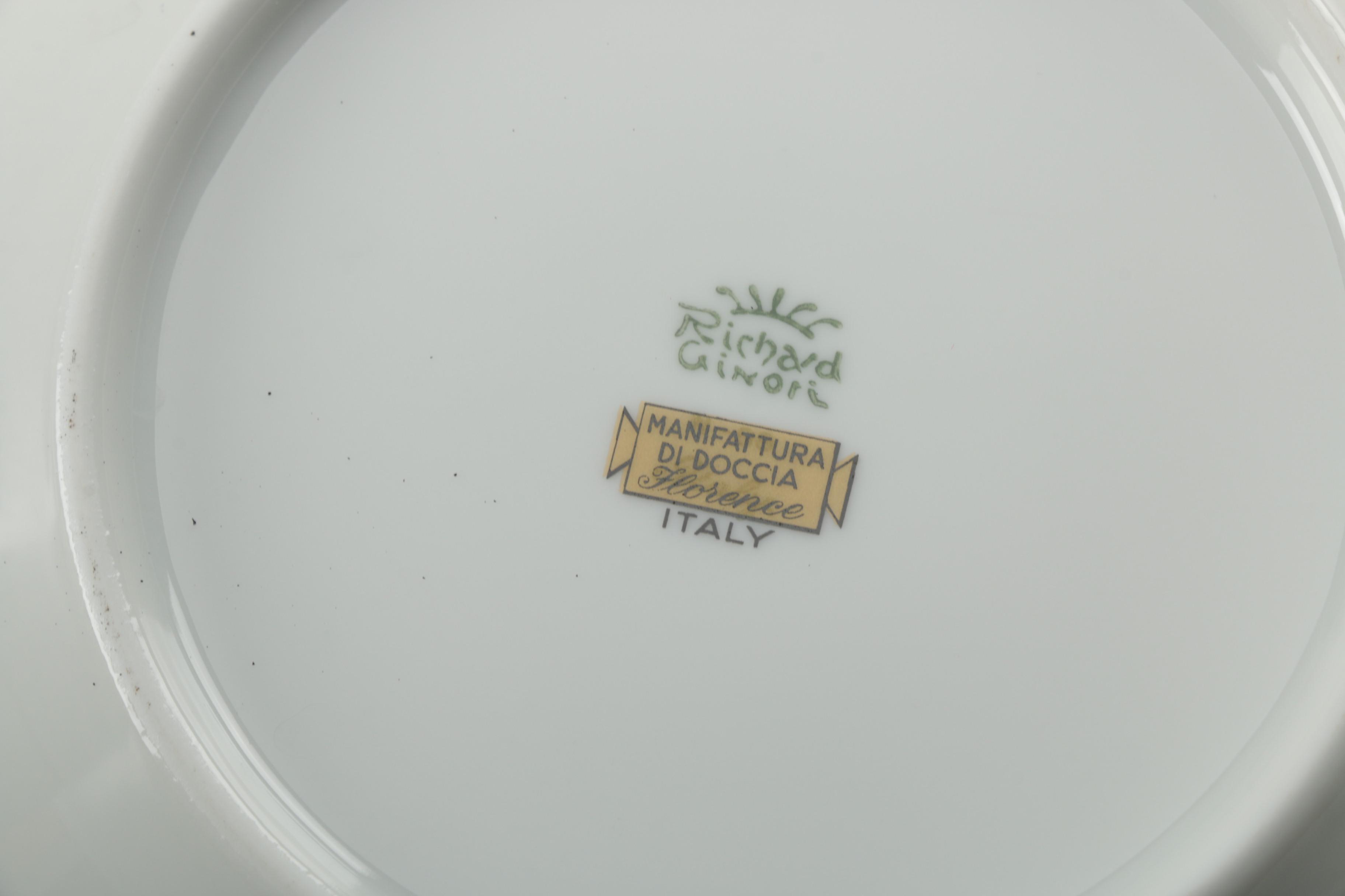 Richard Ginori "Pincio Red" Place Setting