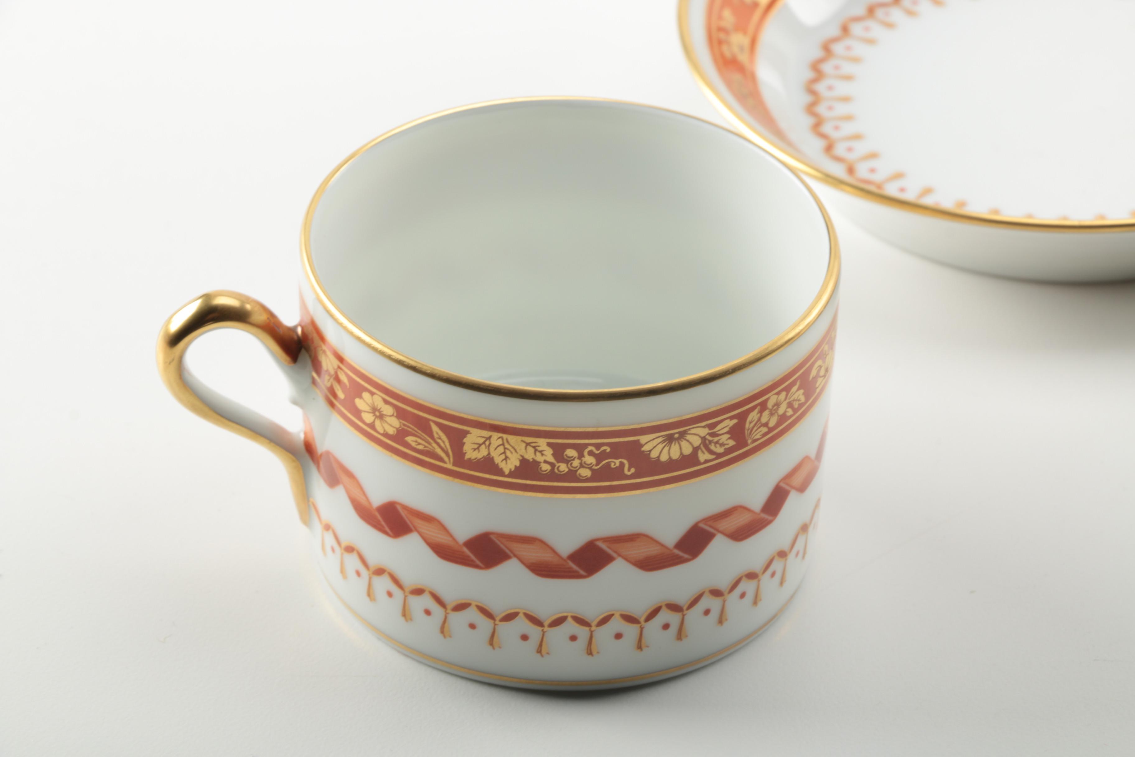 Richard Ginori "Pincio Red" Place Setting