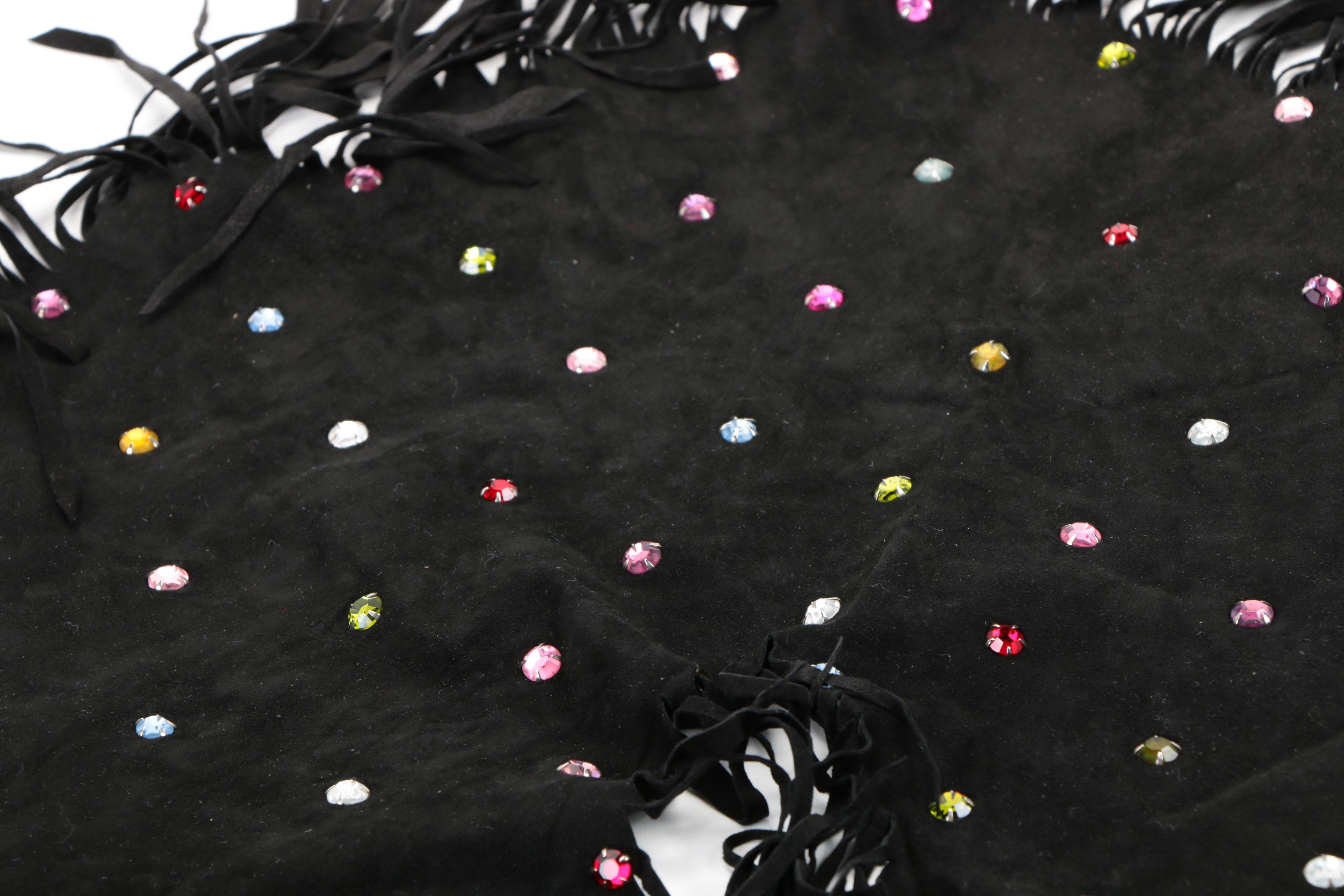 Maxfield Black Suede Scarf