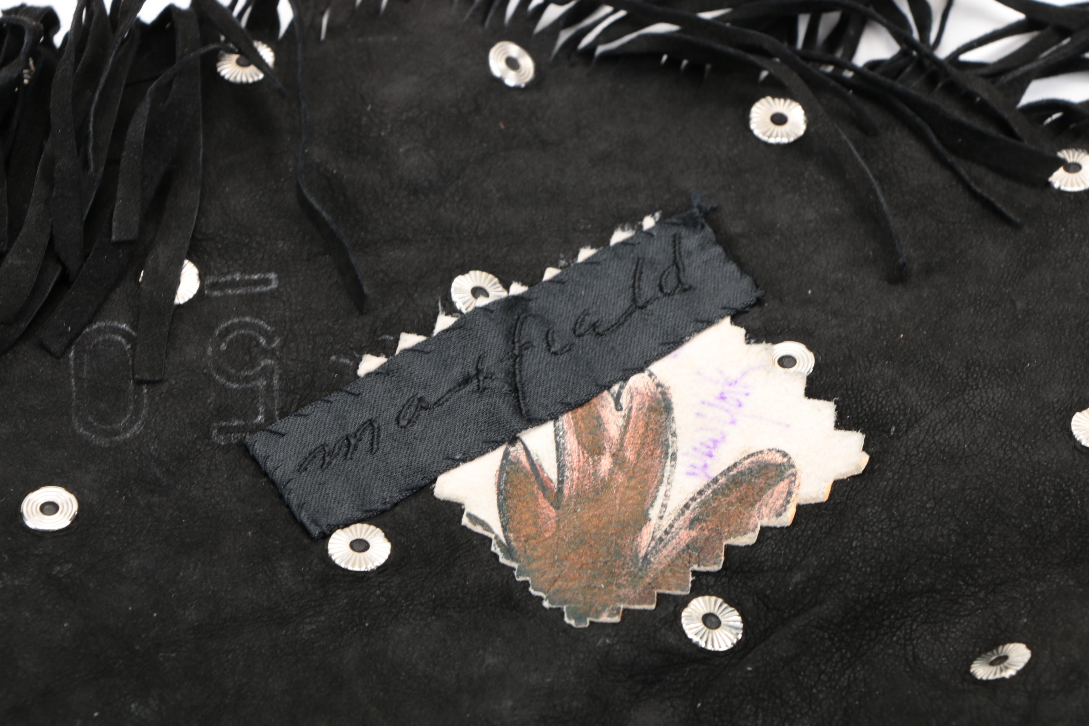 Maxfield Black Suede Scarf