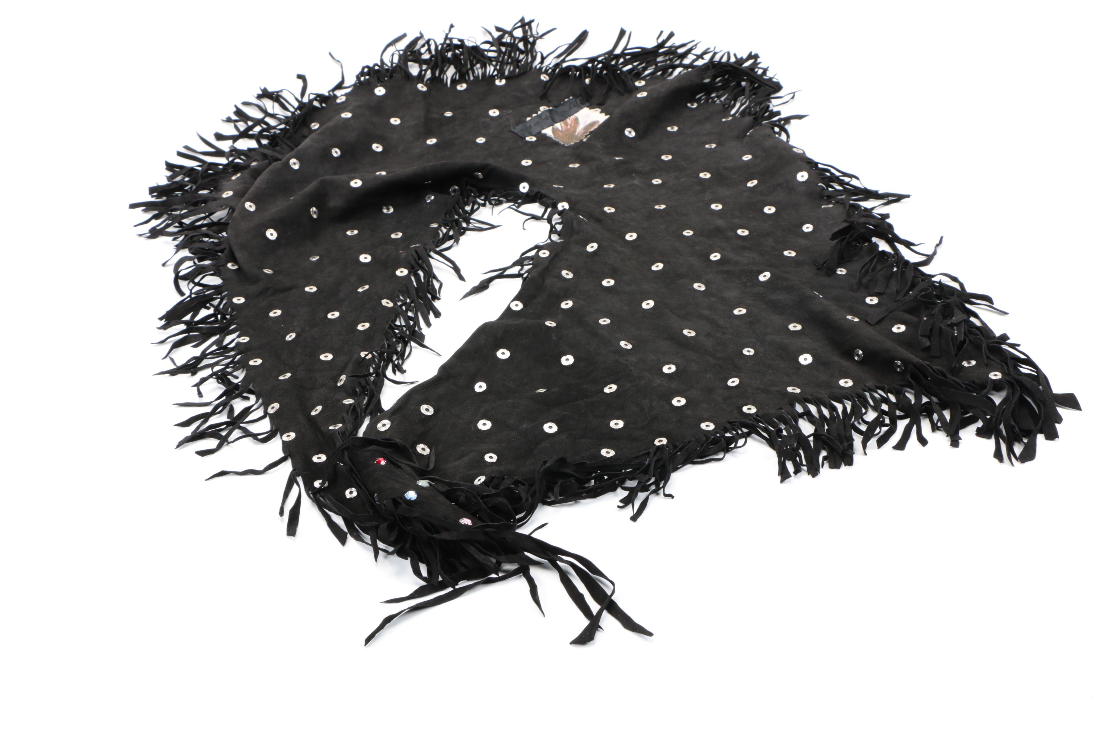Maxfield Black Suede Scarf