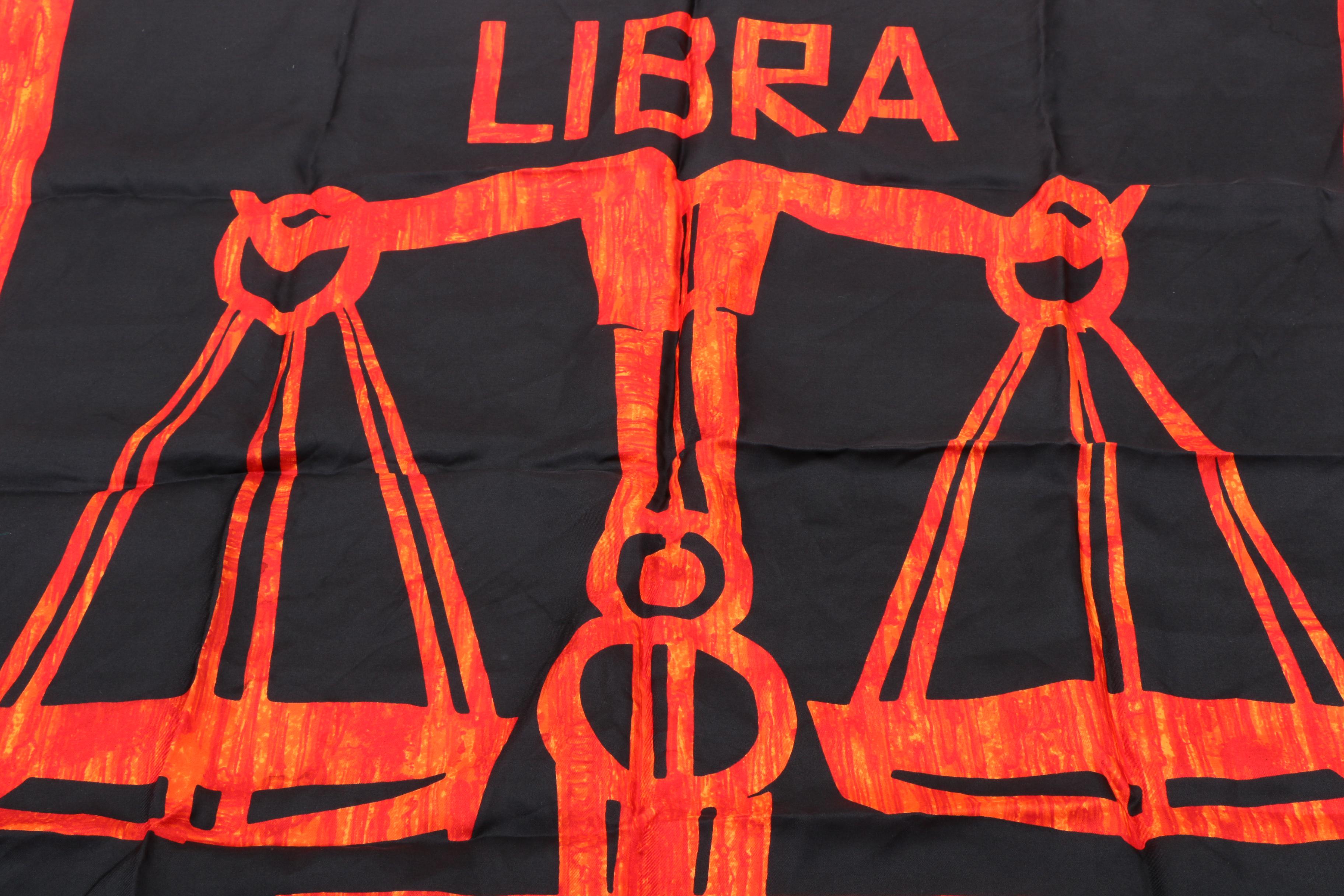 Vintage Circa 1970s Pauline Trigere Libra Scarf