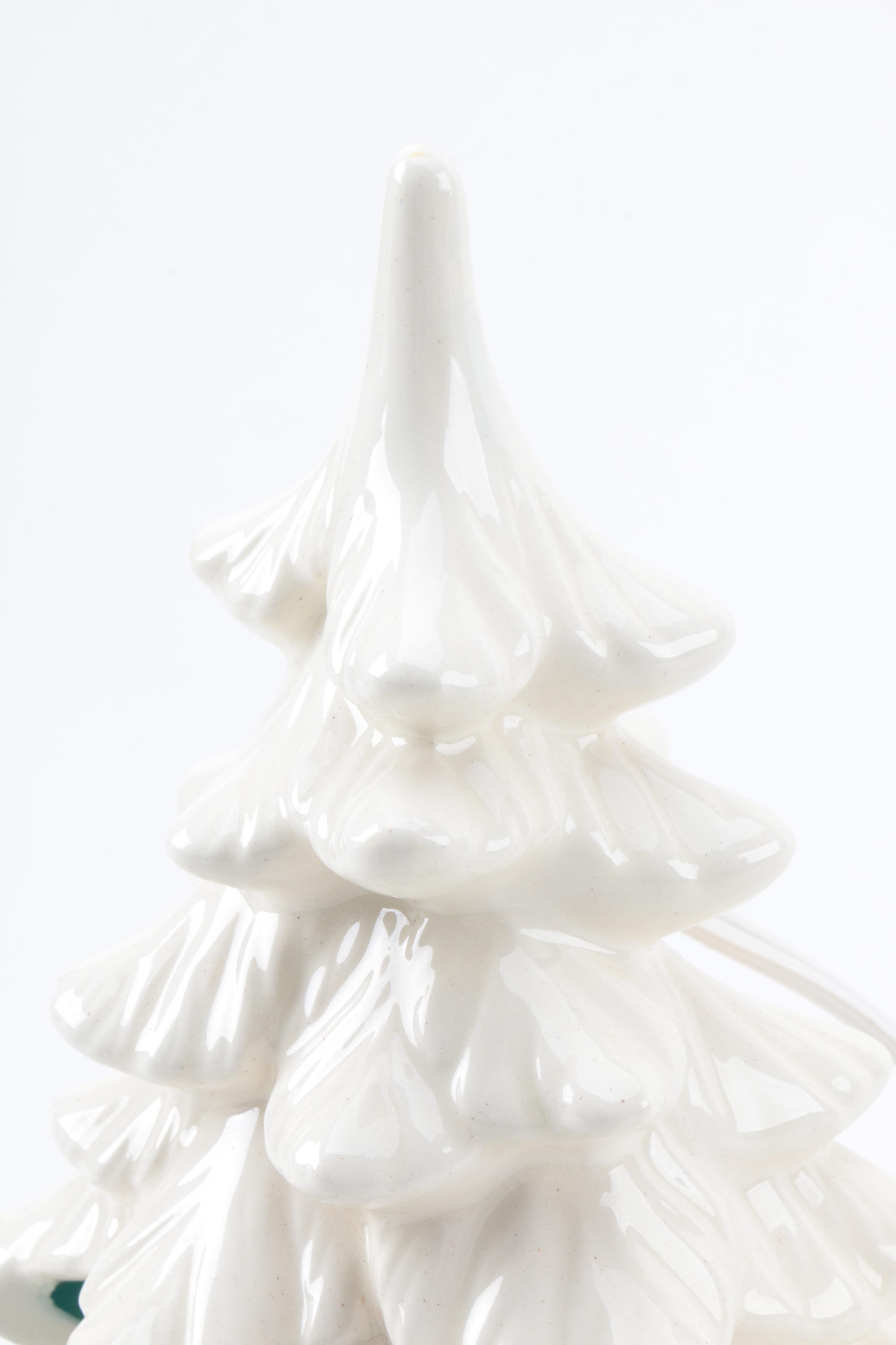 Ceramic Christmas Tree with Nativity Scene Inside