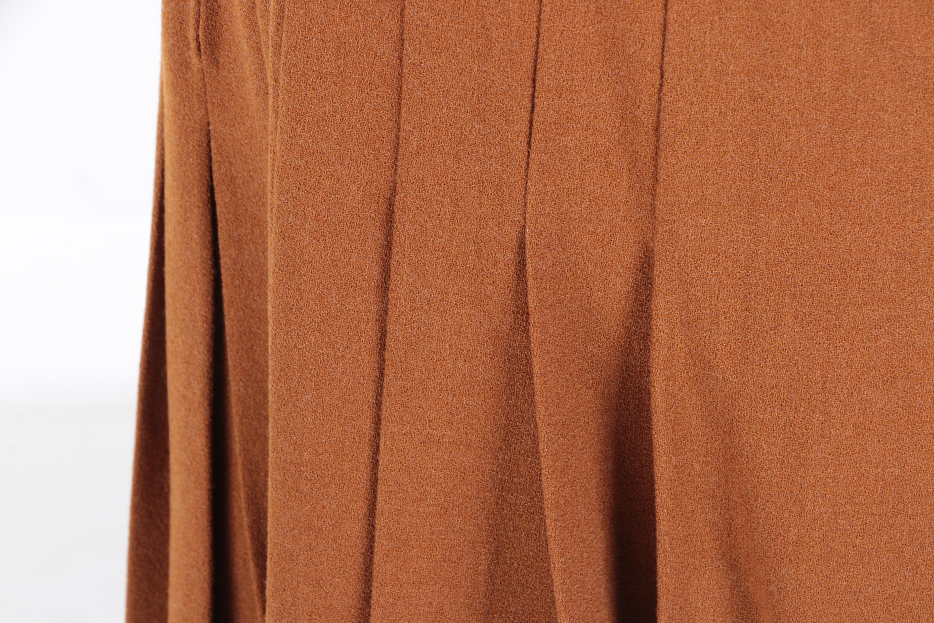 Vintage Cardinali Sample Brown Pleated Skirt