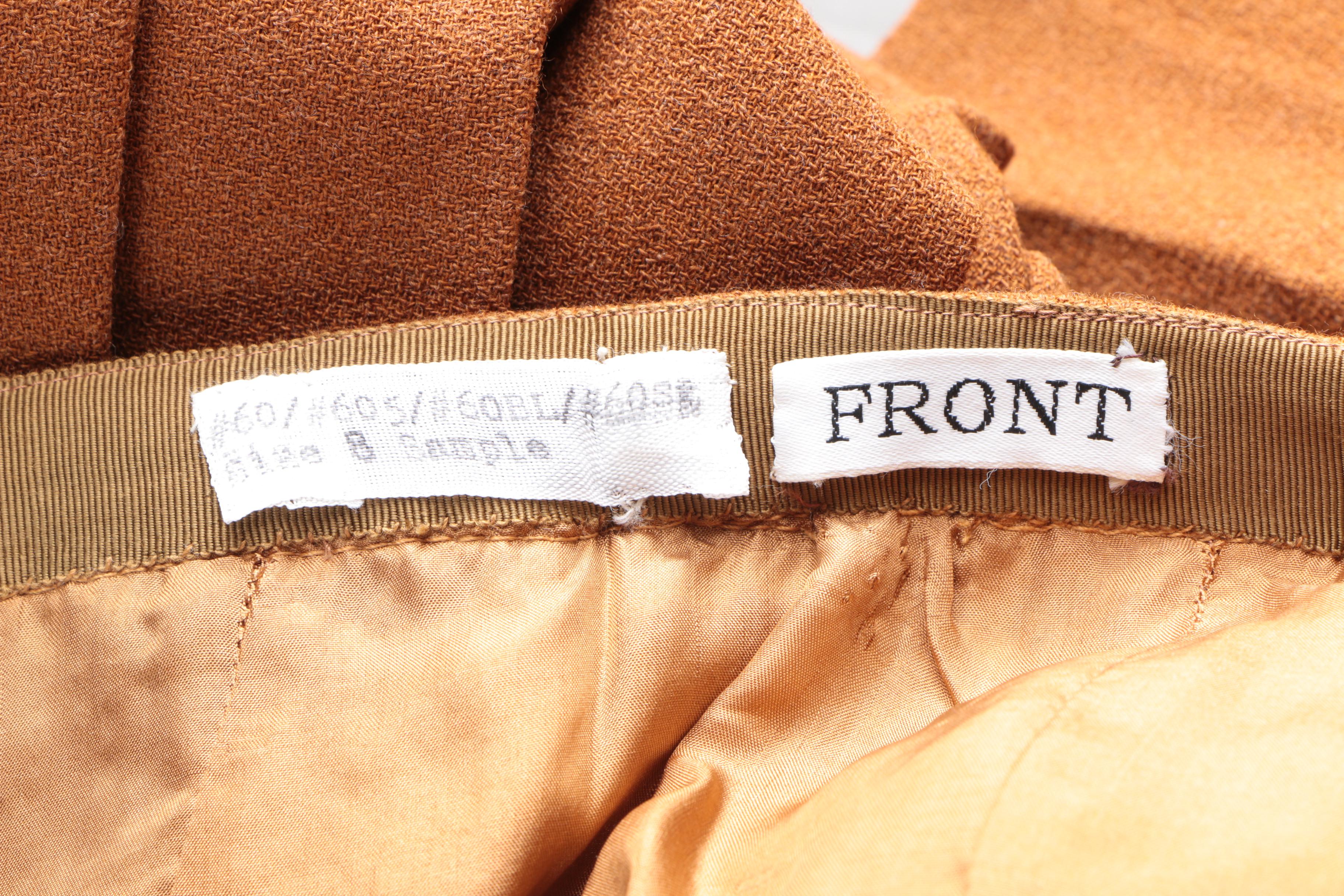 Vintage Cardinali Sample Brown Pleated Skirt