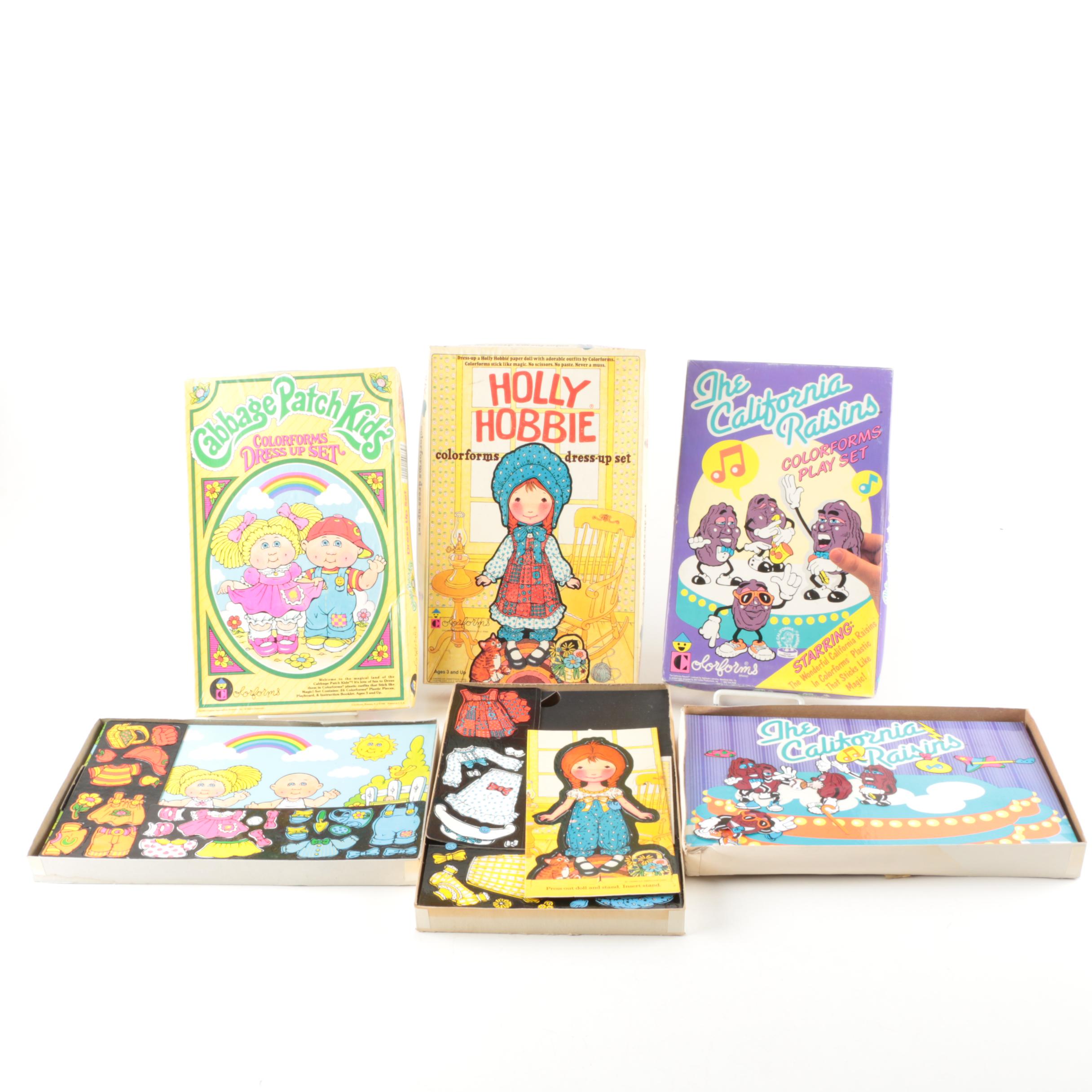 Collection of "Colorforms" Dress Up Sets