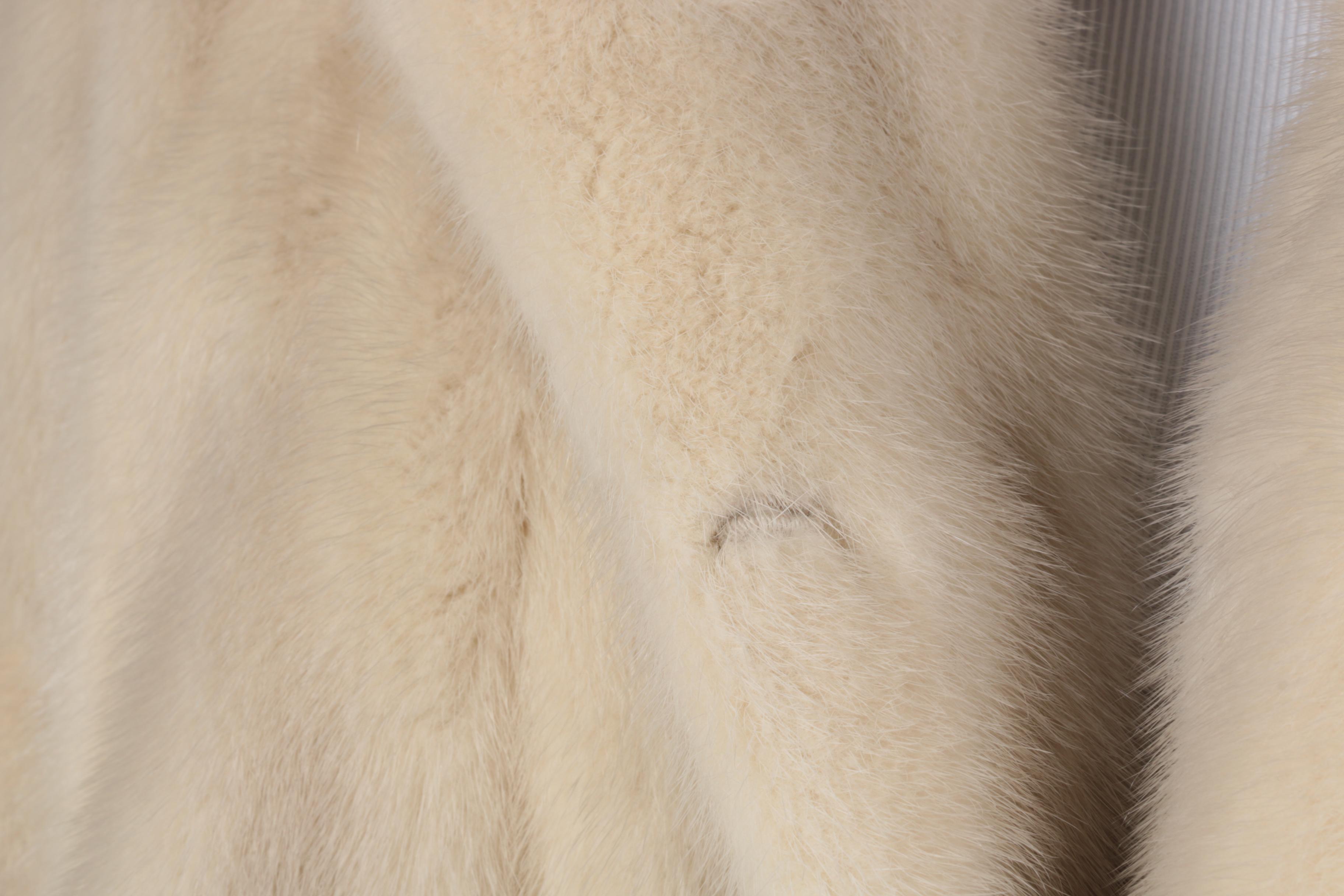Flemington Furs Platinum Mink Fur Coat