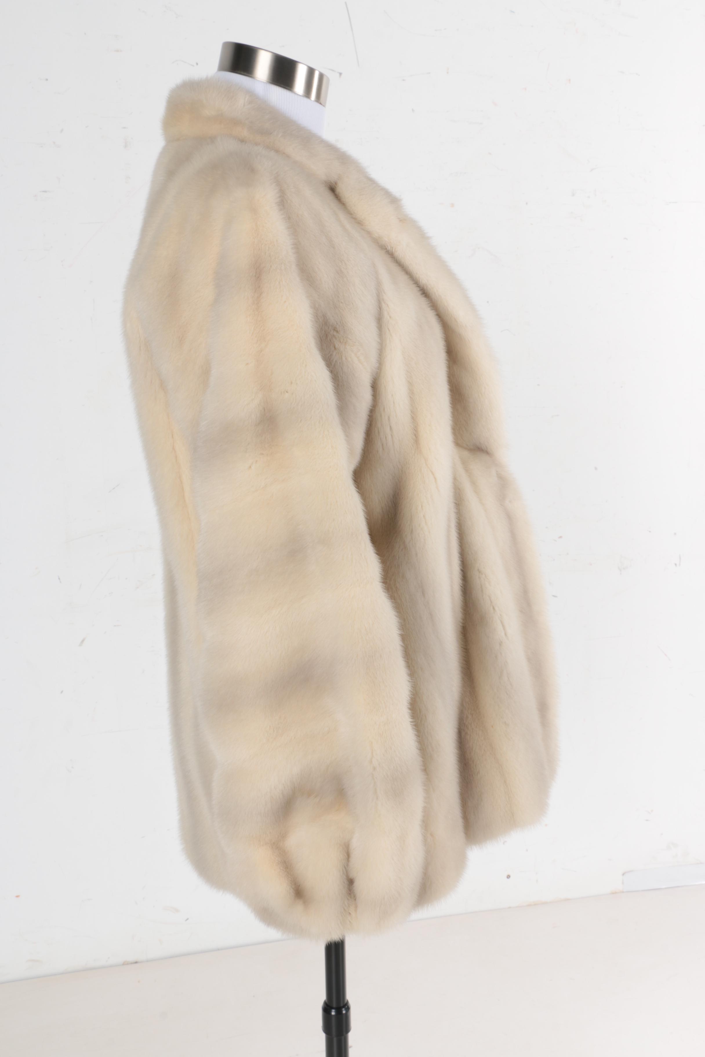 Flemington Furs Platinum Mink Fur Coat