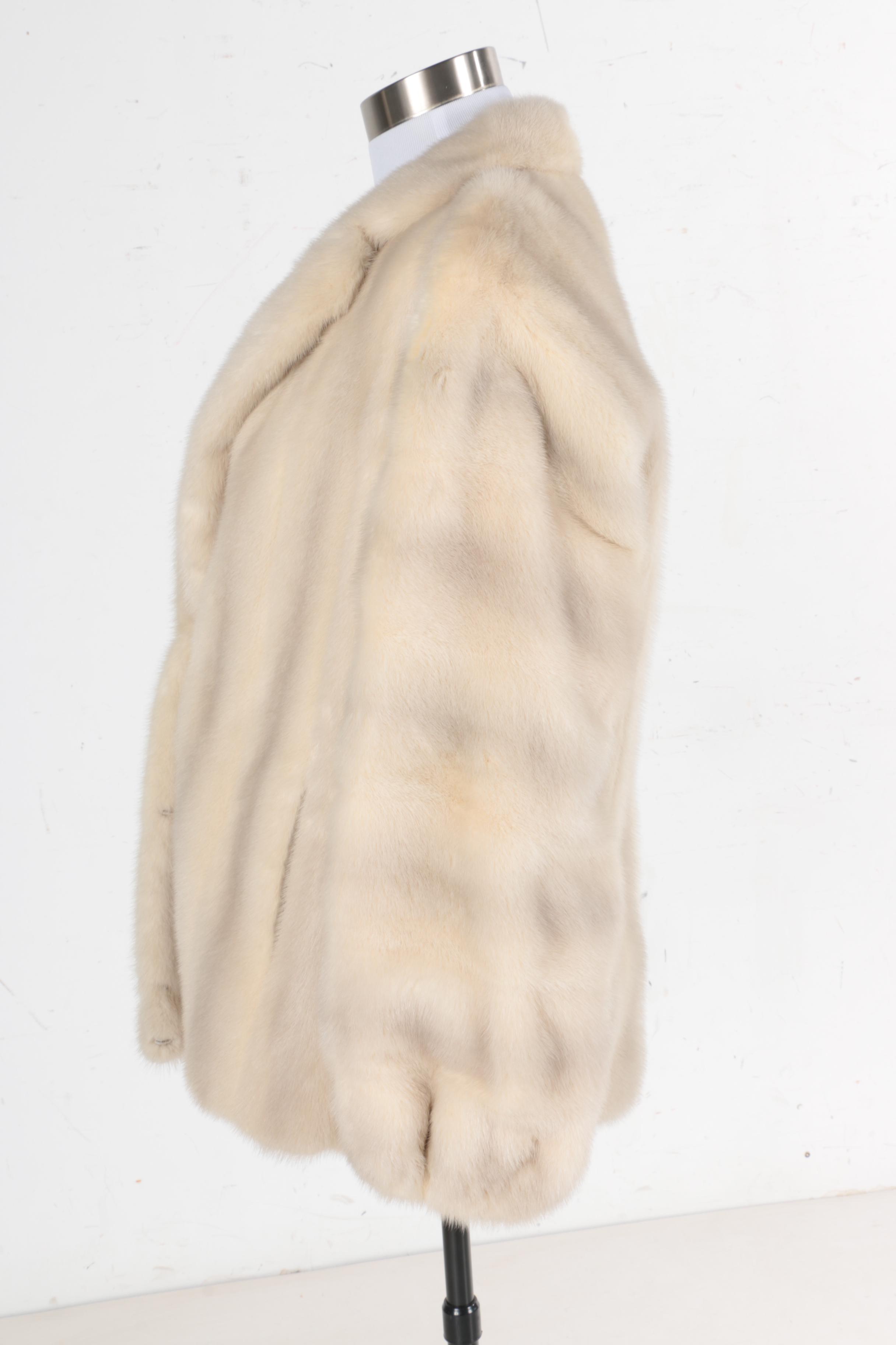 Flemington Furs Platinum Mink Fur Coat