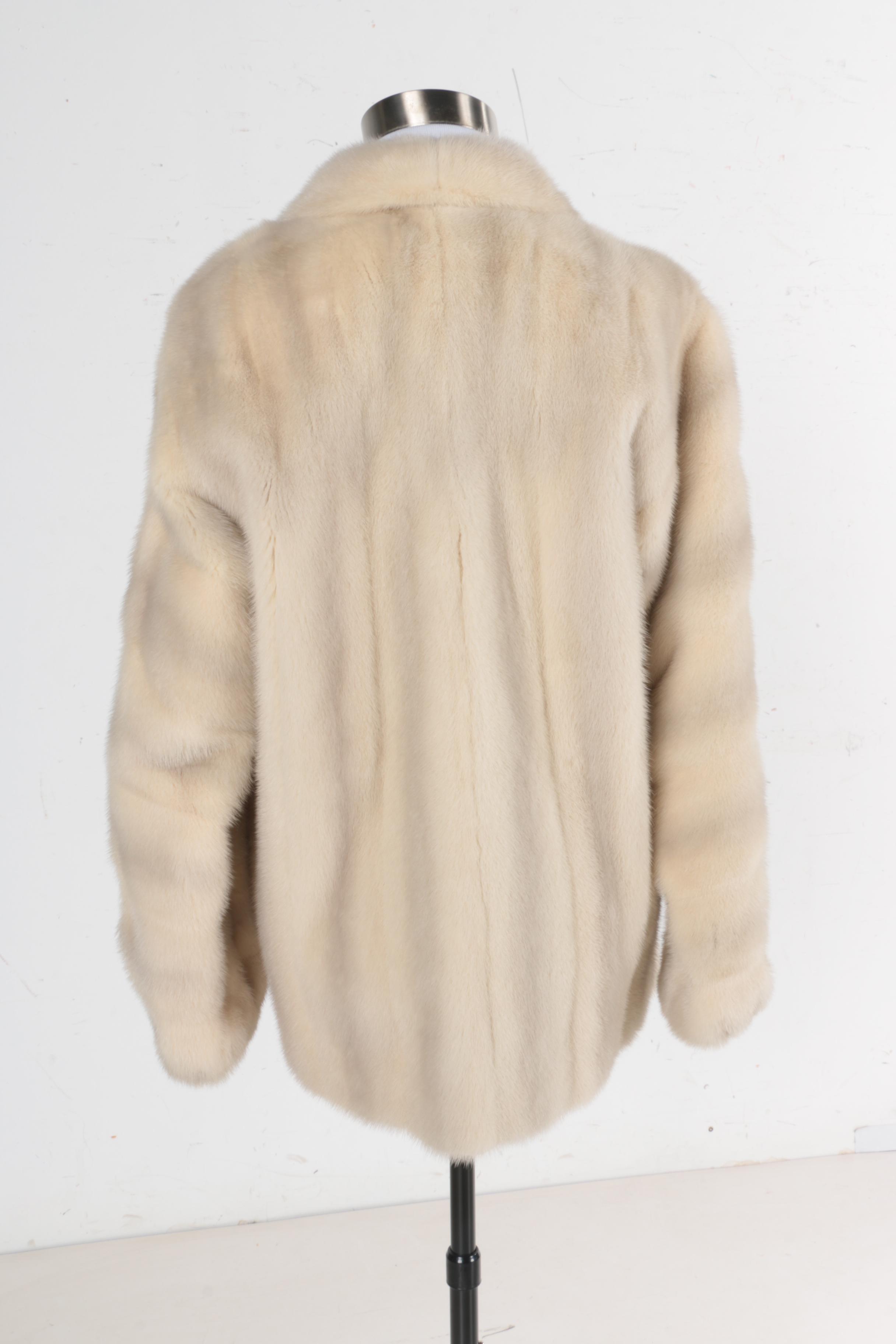 Flemington Furs Platinum Mink Fur Coat