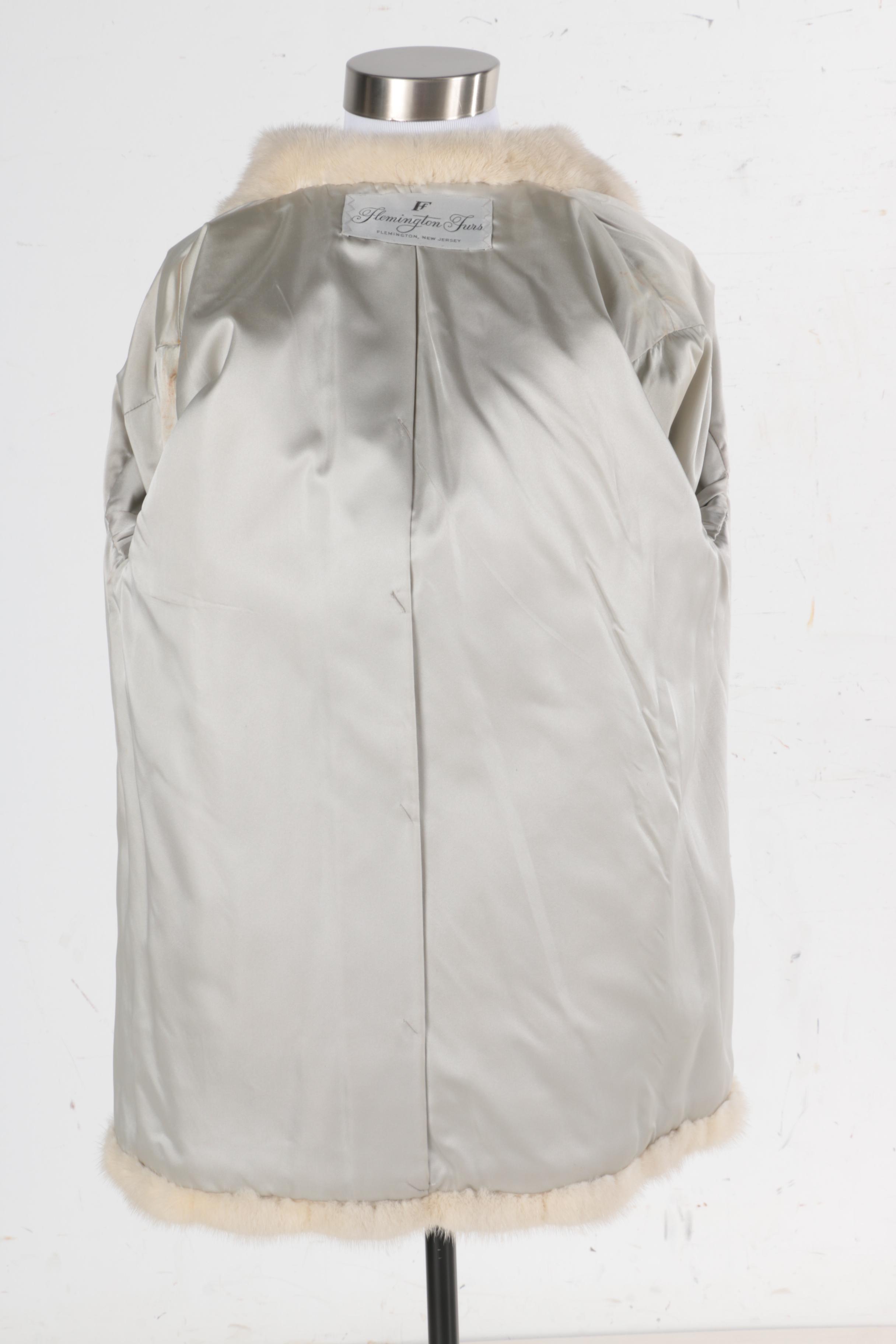 Flemington Furs Platinum Mink Fur Coat