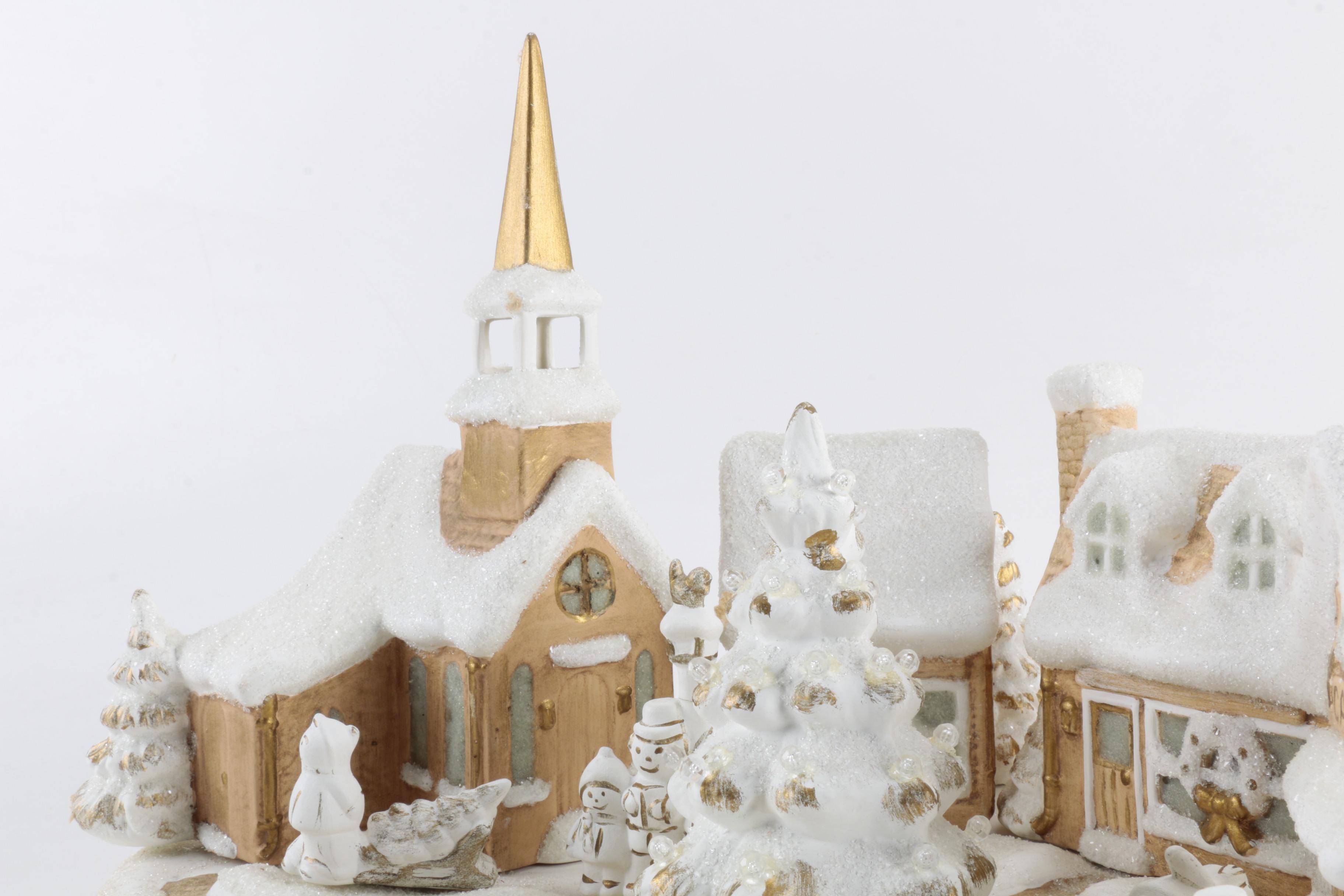 Illuminated Winter Village Holiday Decor