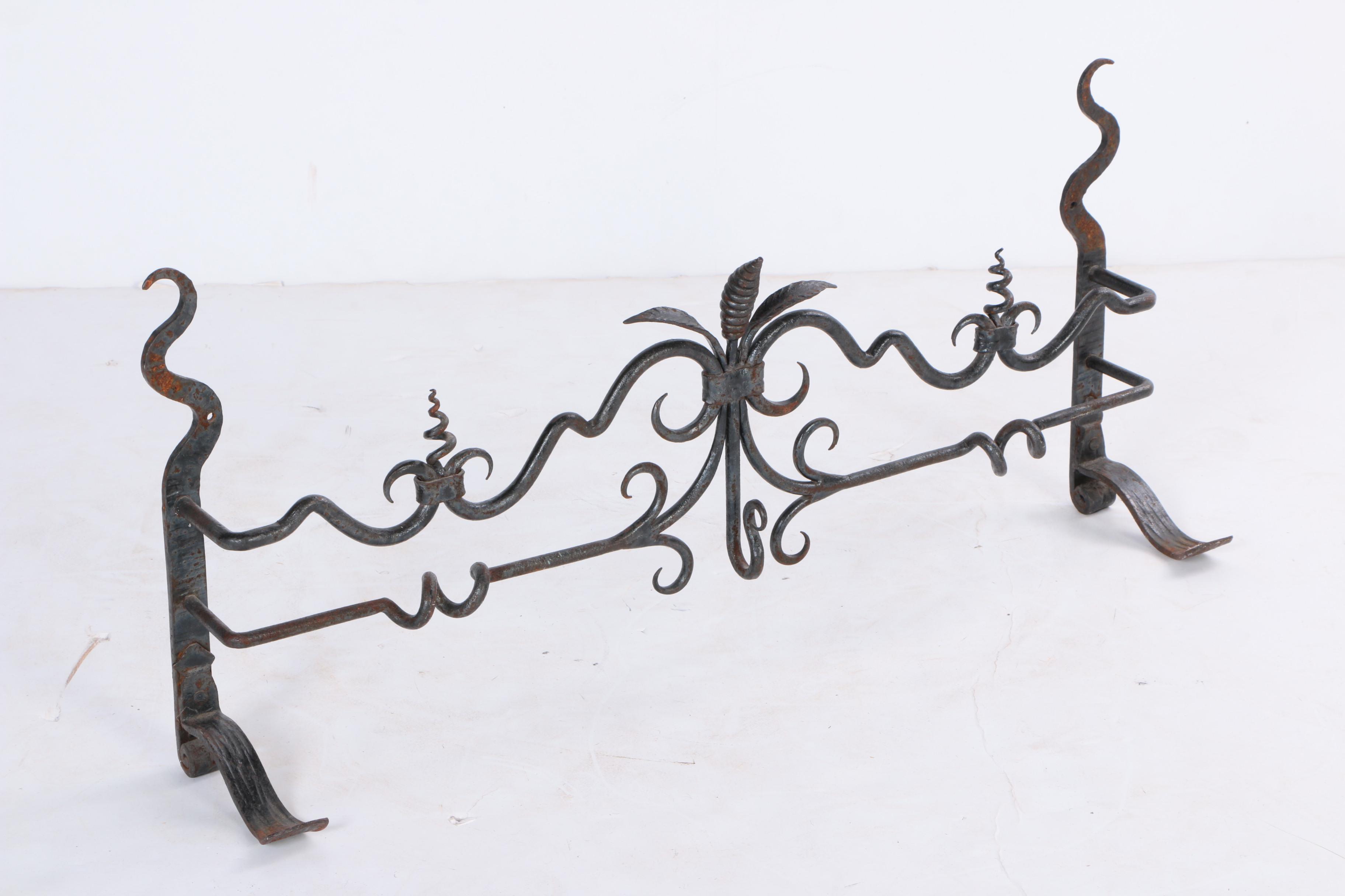 Scrolled Metal Fireplace Grate