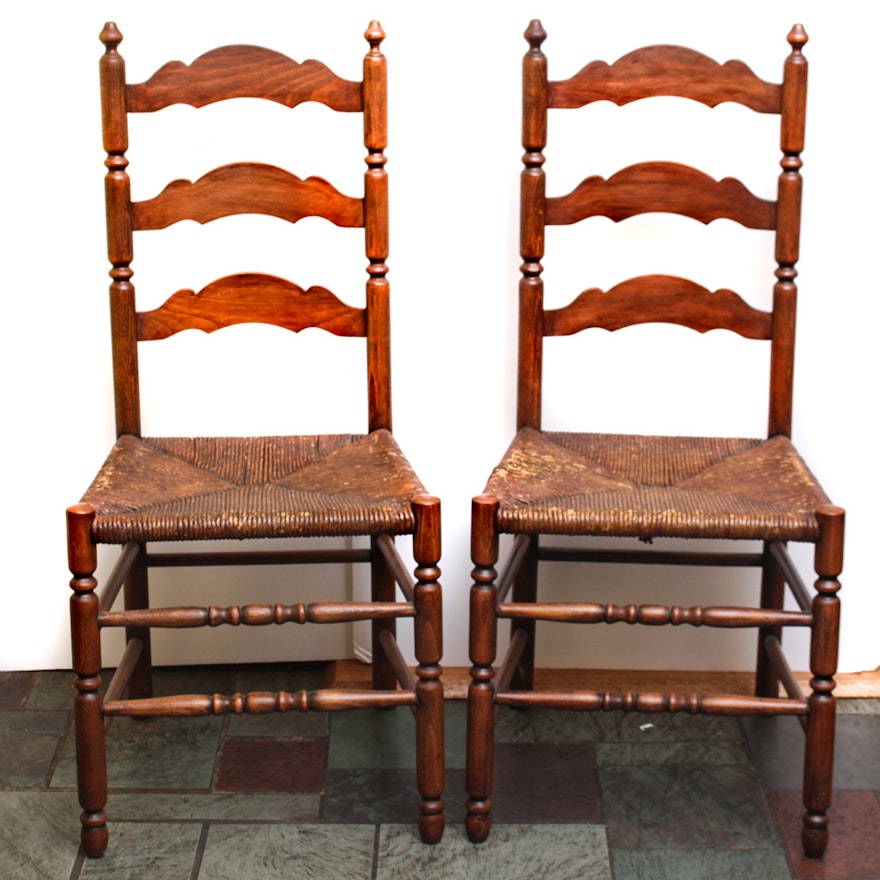 Pair of Vintage Cherry Chairs by Tell City Chair Company