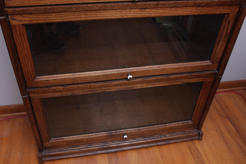 Vintage Amish Made Oak Barrister Bookcase