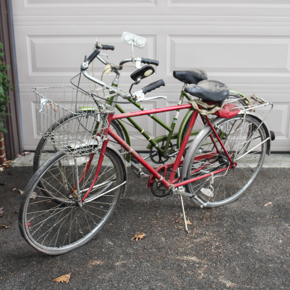 Two Vintage Three-Speed Bicycles