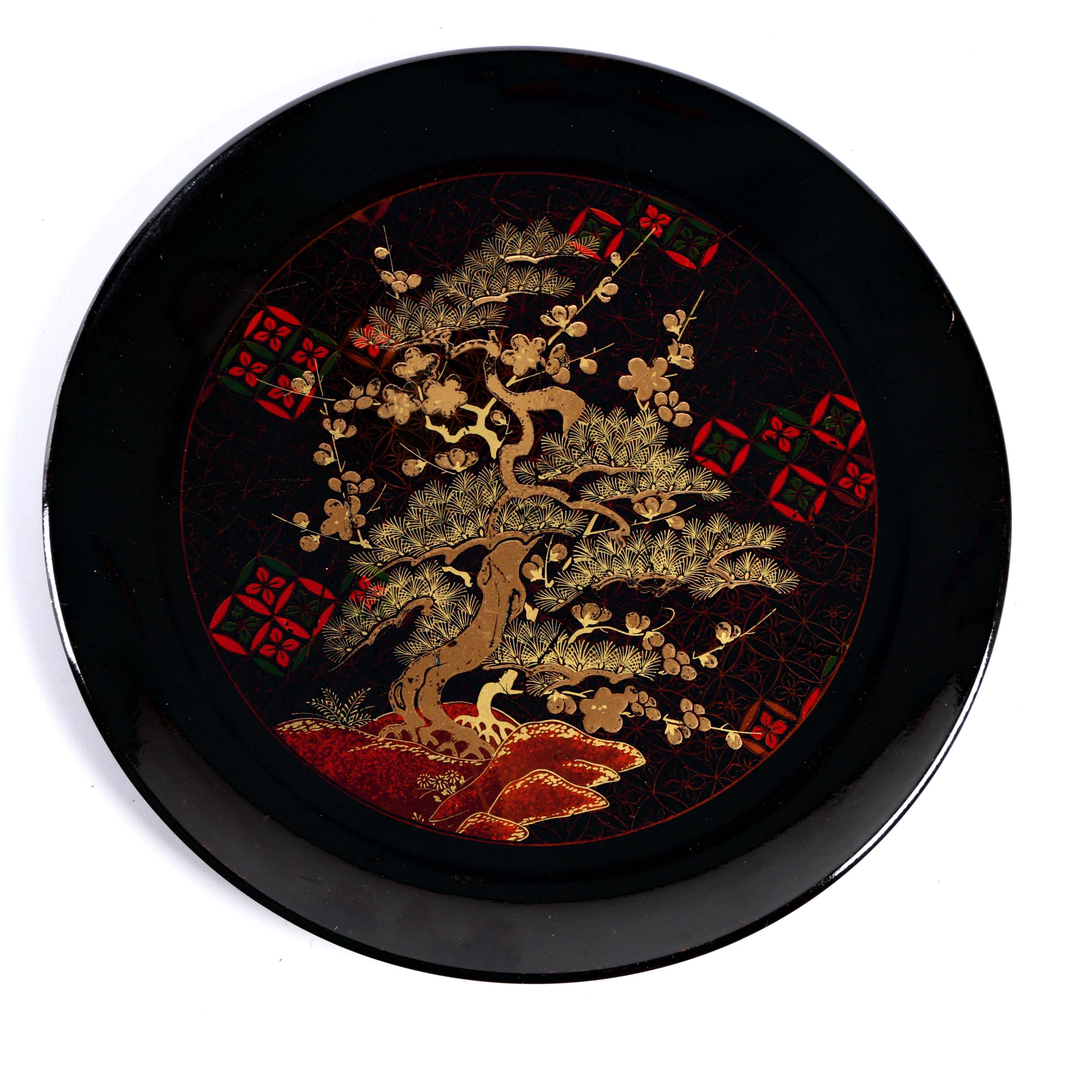 Hand Crafted Lacquered Platter by Otagari