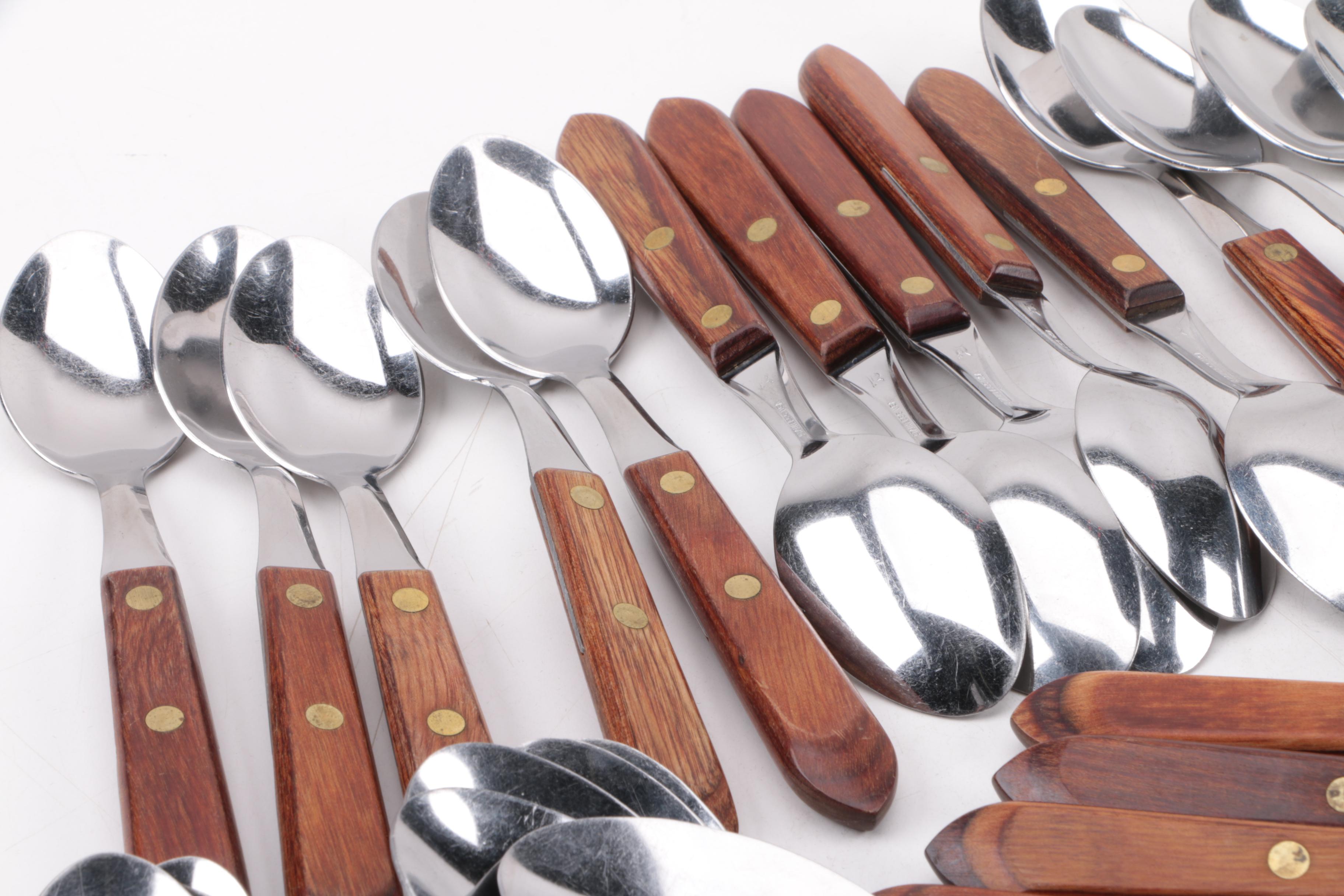 Washington Forge "Town and Country" Stainless Spoons with Maple Handles