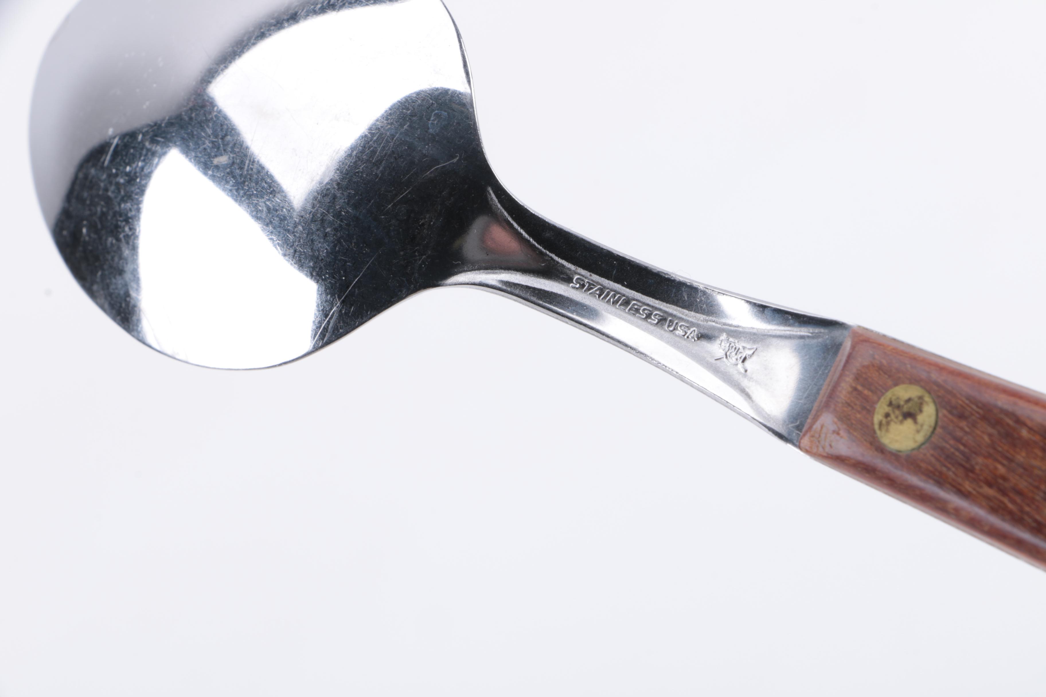 Washington Forge "Town and Country" Stainless Spoons with Maple Handles