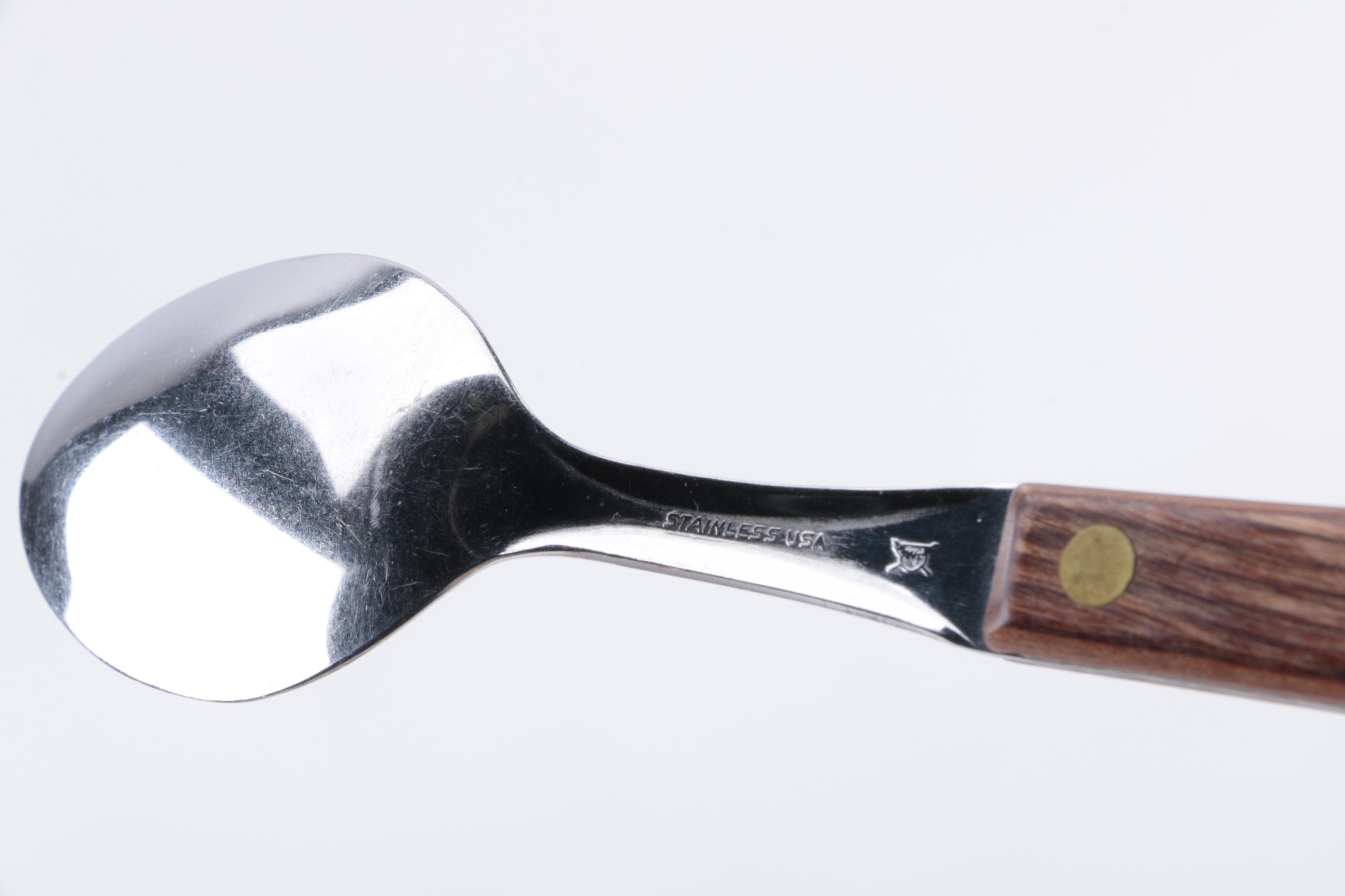 Washington Forge "Town and Country" Stainless Spoons with Maple Handles