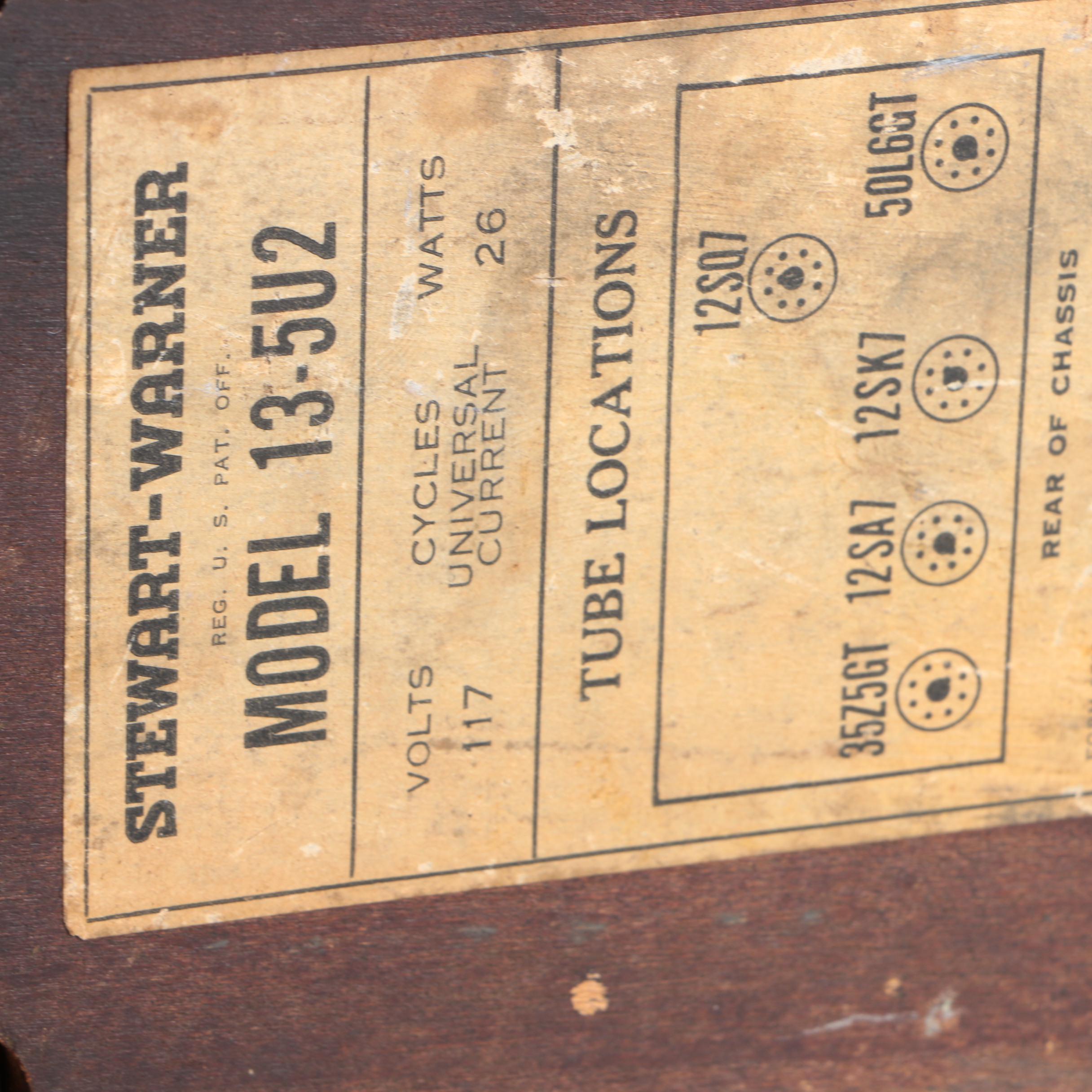 Vintage Stewart-Warner Radio