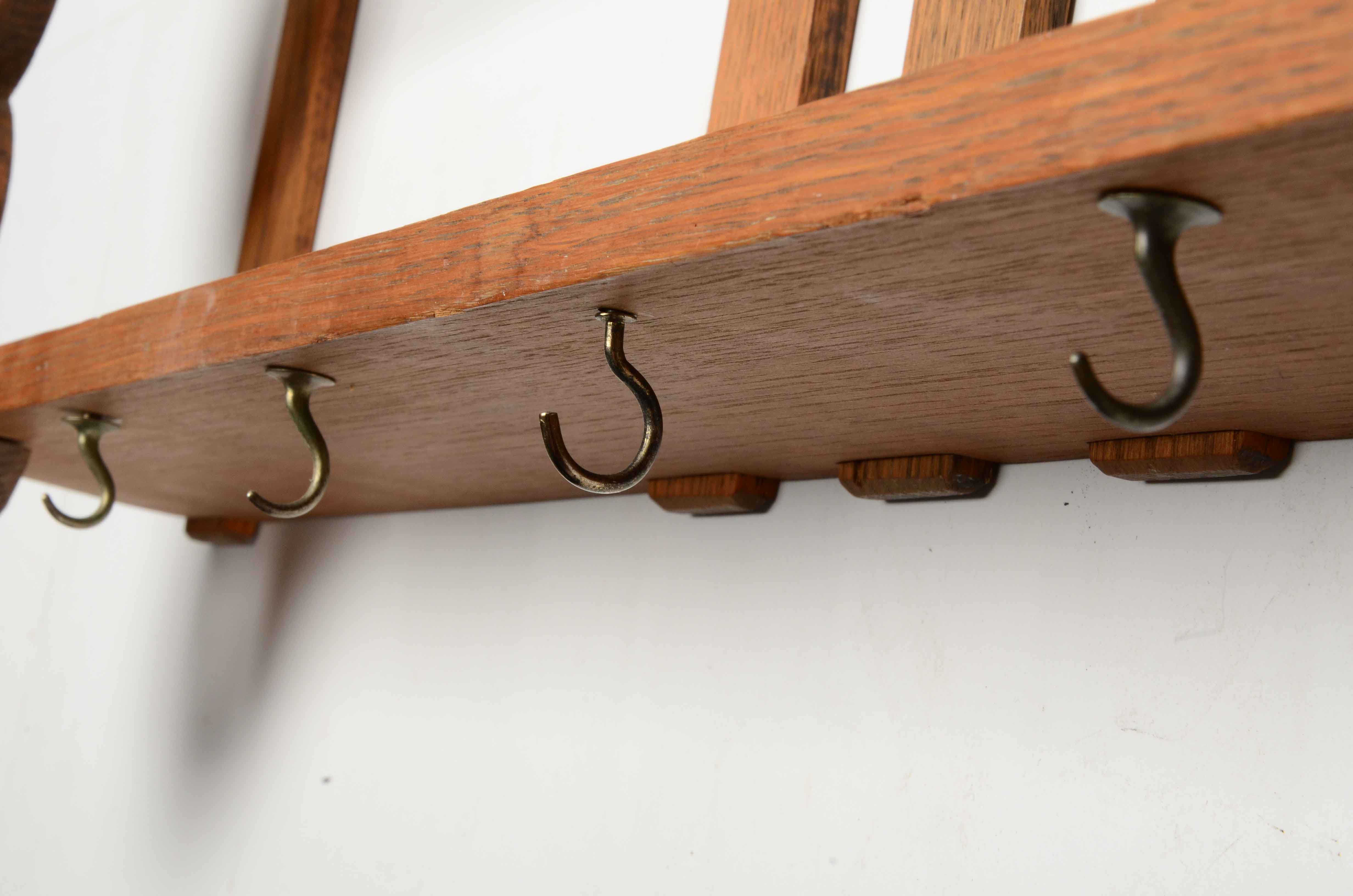 Antique Oak Wall Shelf