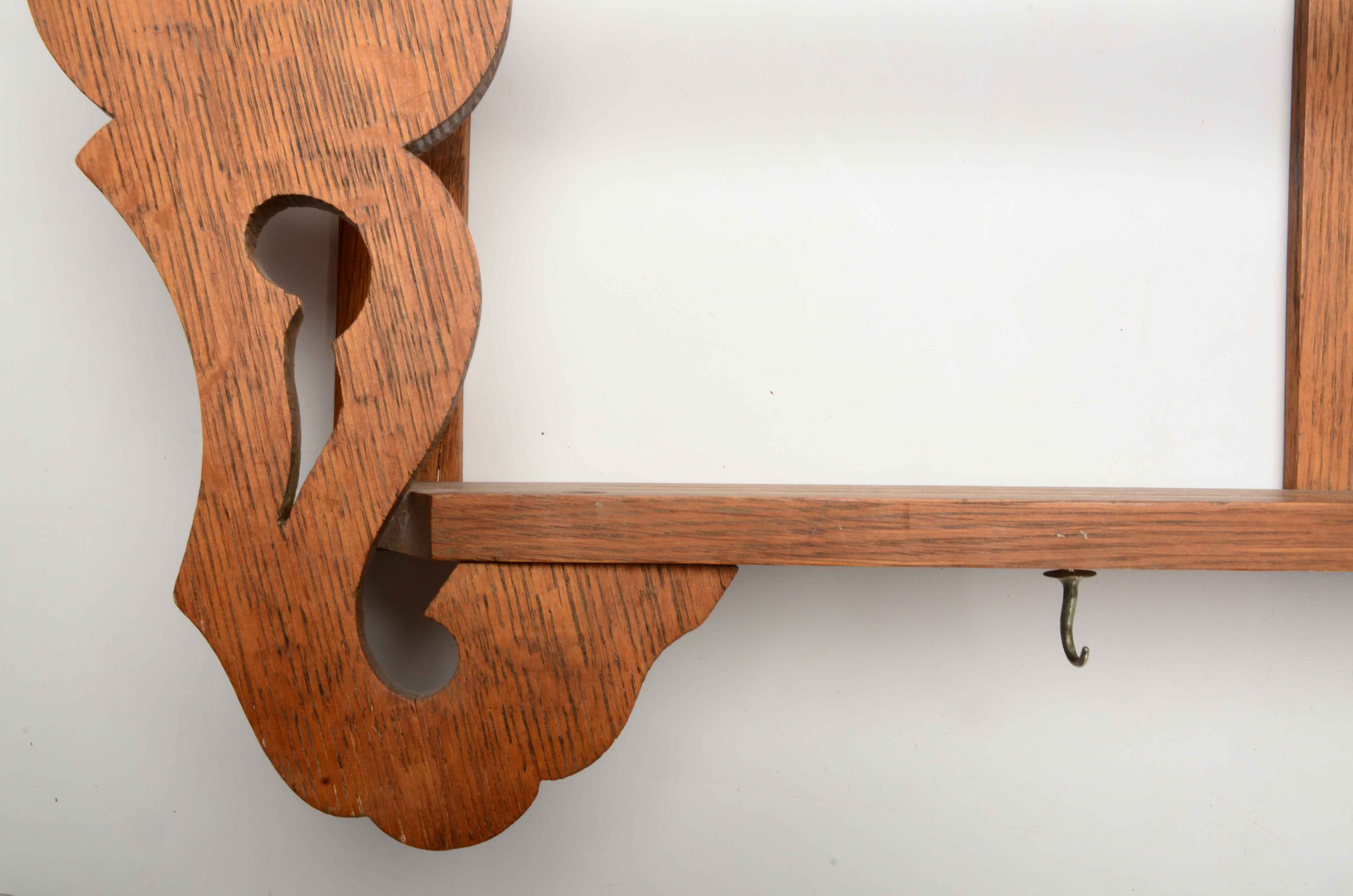 Antique Oak Wall Shelf