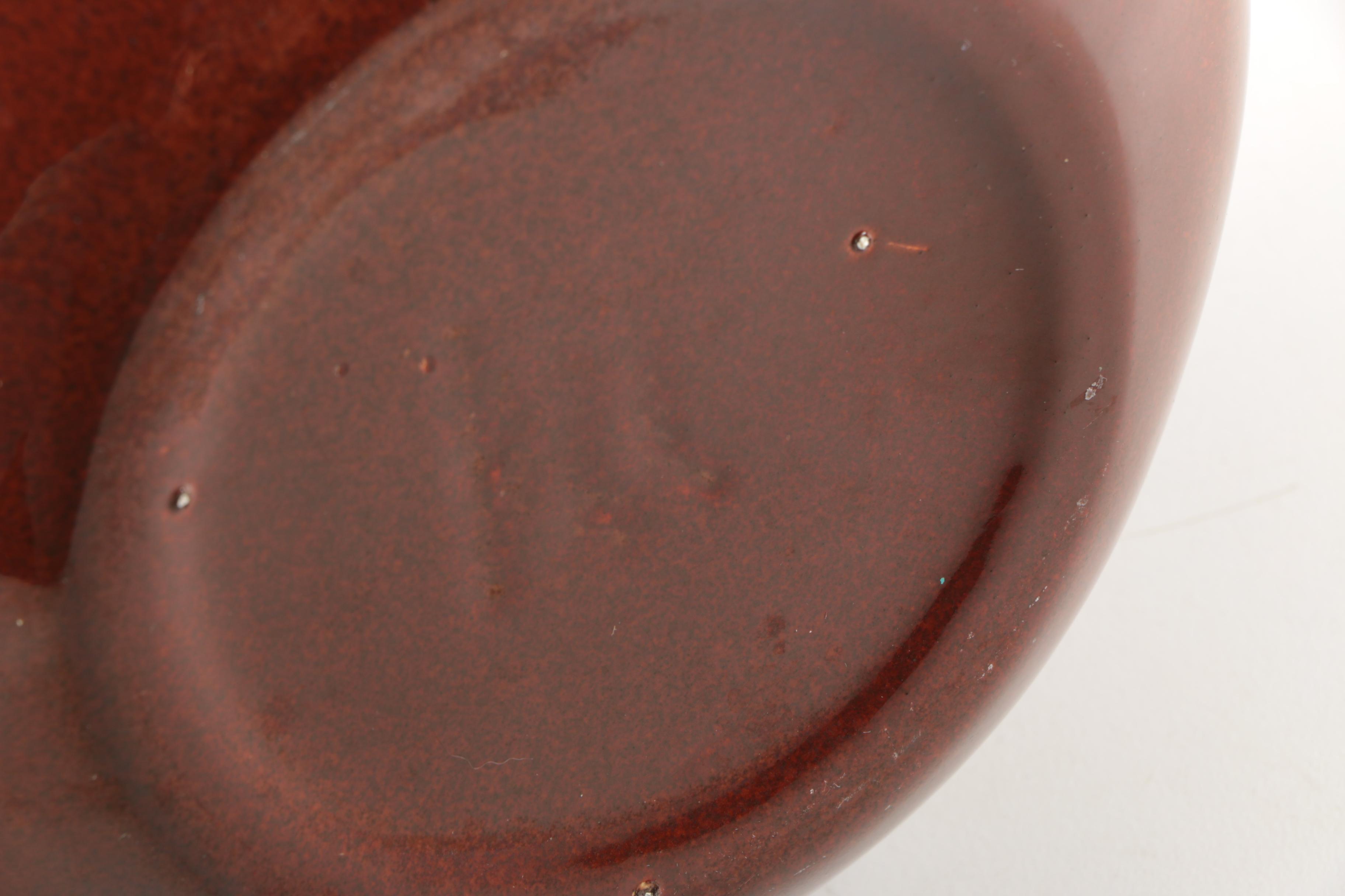 Haeger Planter and Steubenville "American Modern Brown" Teapot