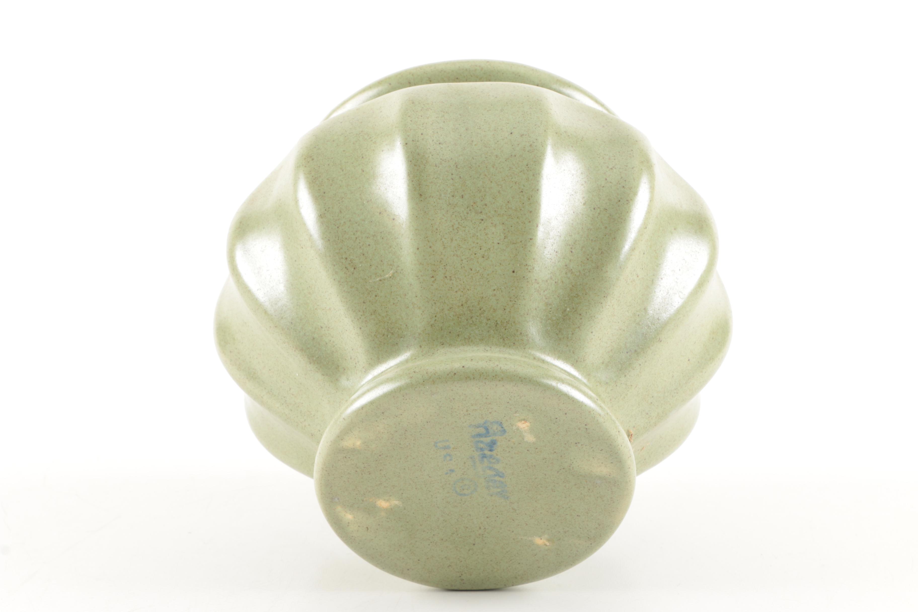 Haeger Planter and Steubenville "American Modern Brown" Teapot