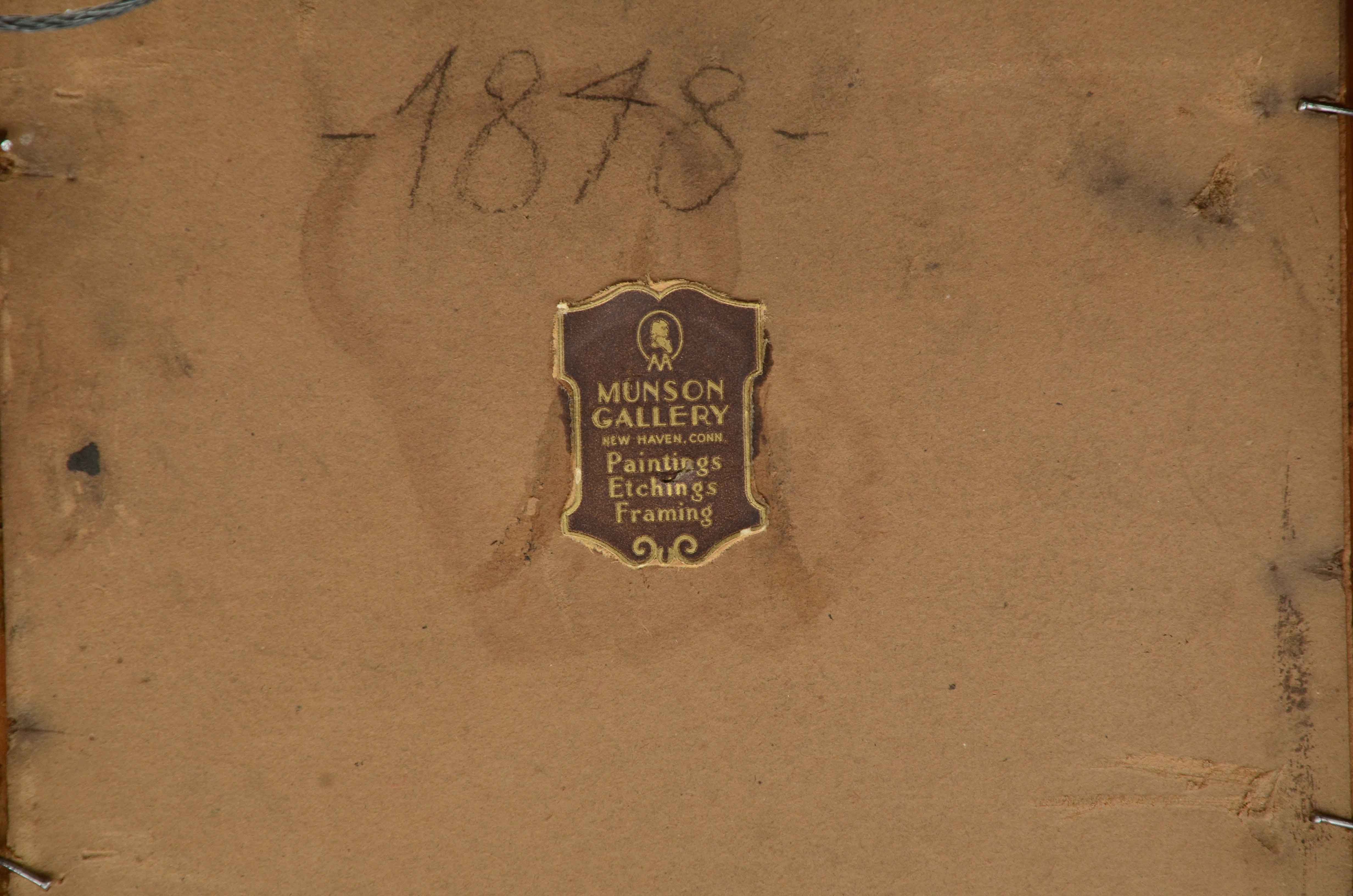 19th Century Watercolor Landscape on Laid Paper