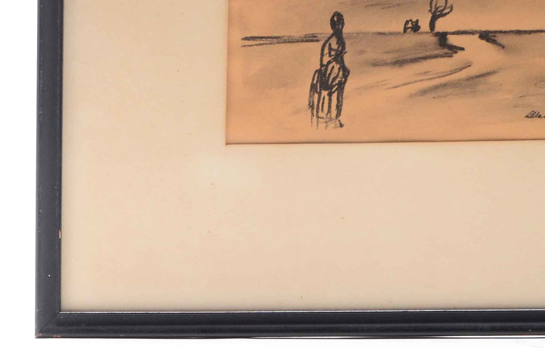 Ludwick Maciag Signed Charcoal Drawing "Sketch"