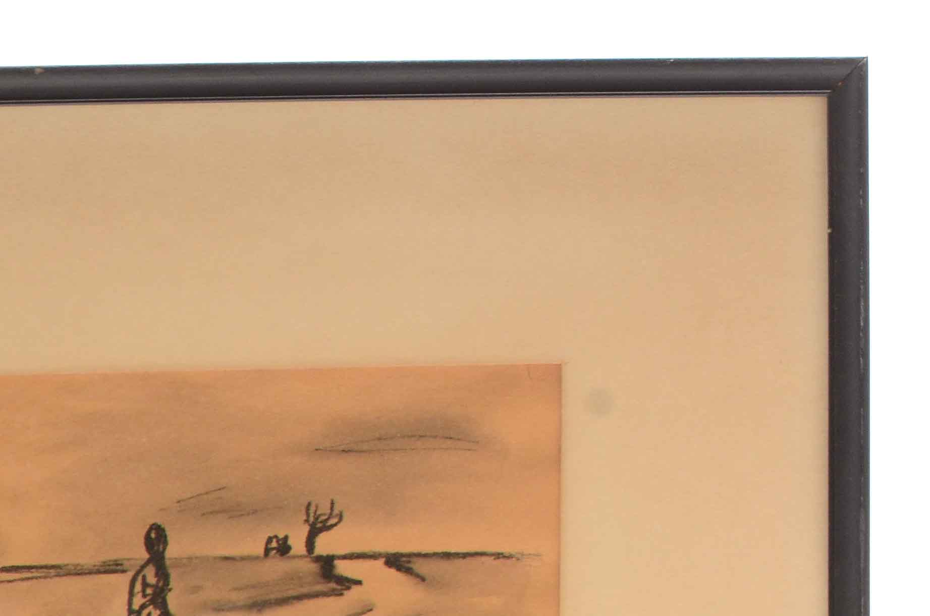 Ludwick Maciag Signed Charcoal Drawing "Sketch"