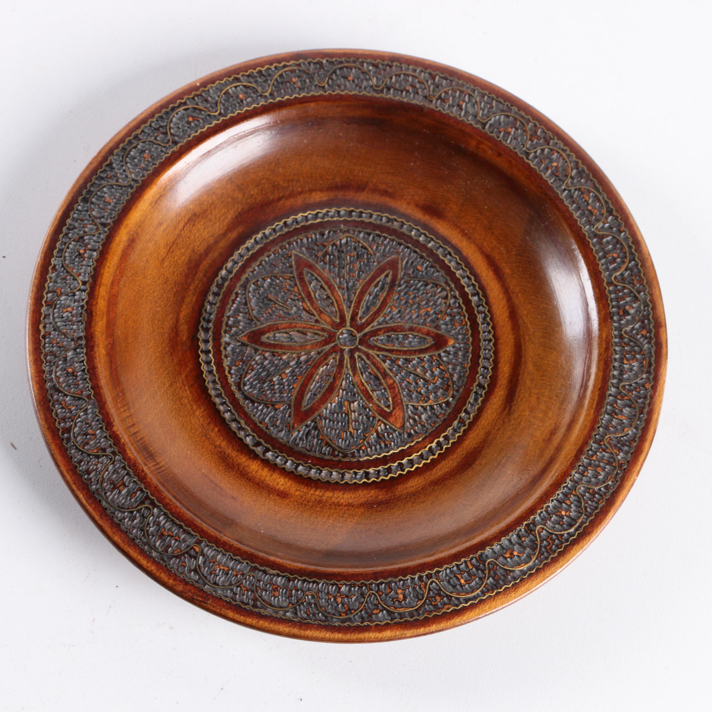 Decorative Carved Wood Plates