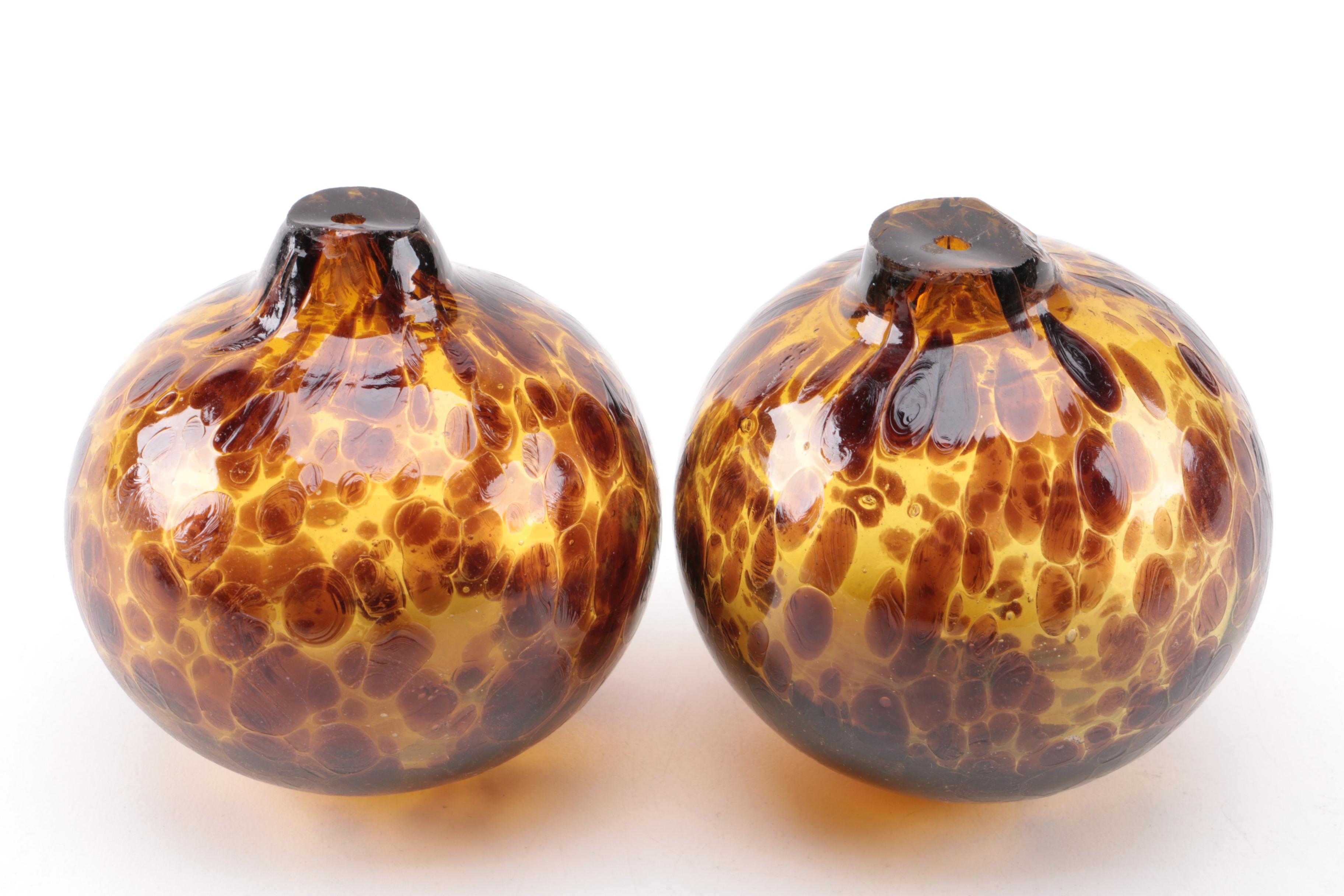 Reproduction Blown Amber Glass Fishing Floats