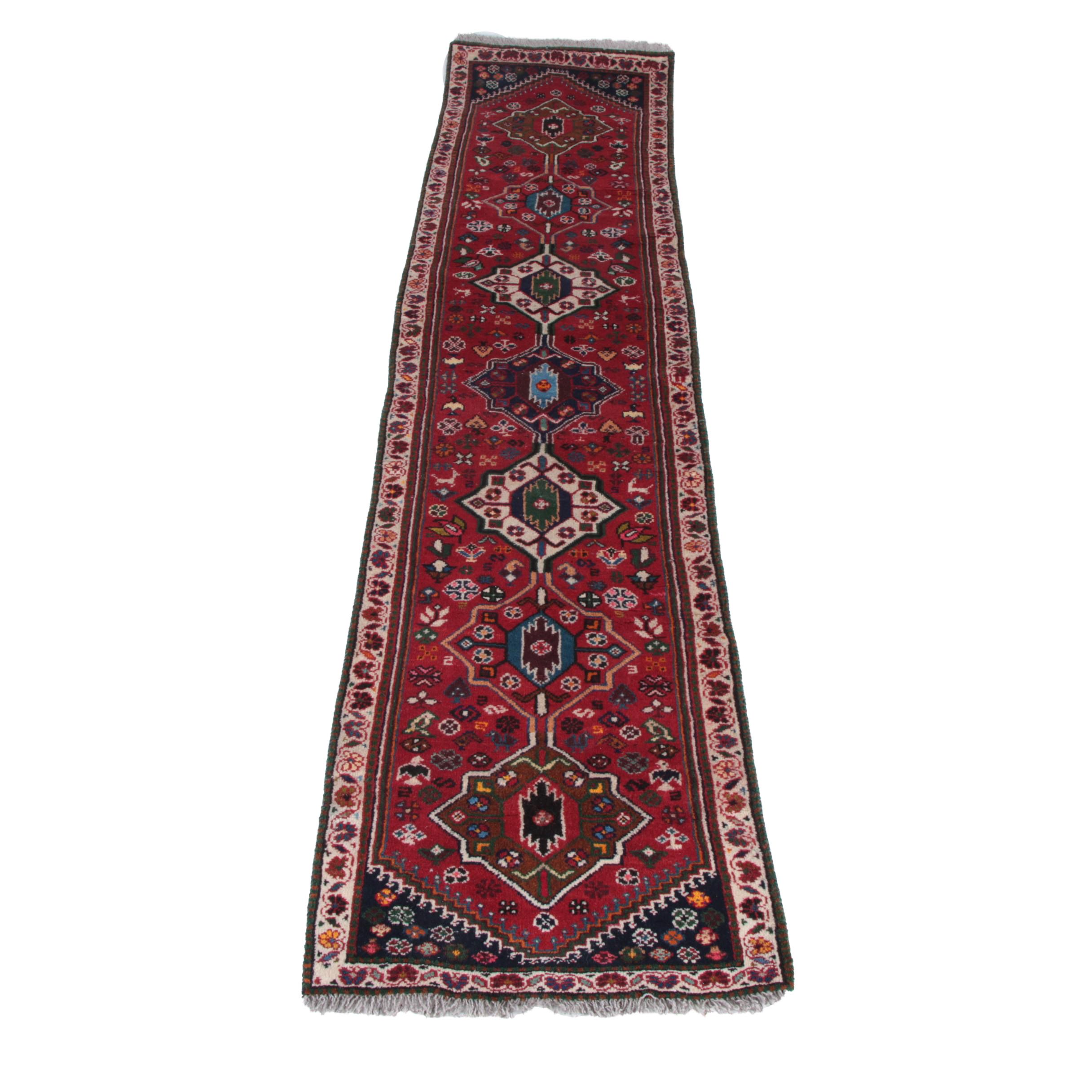 Hand-Knotted Persian Shiraz Carpet Runner